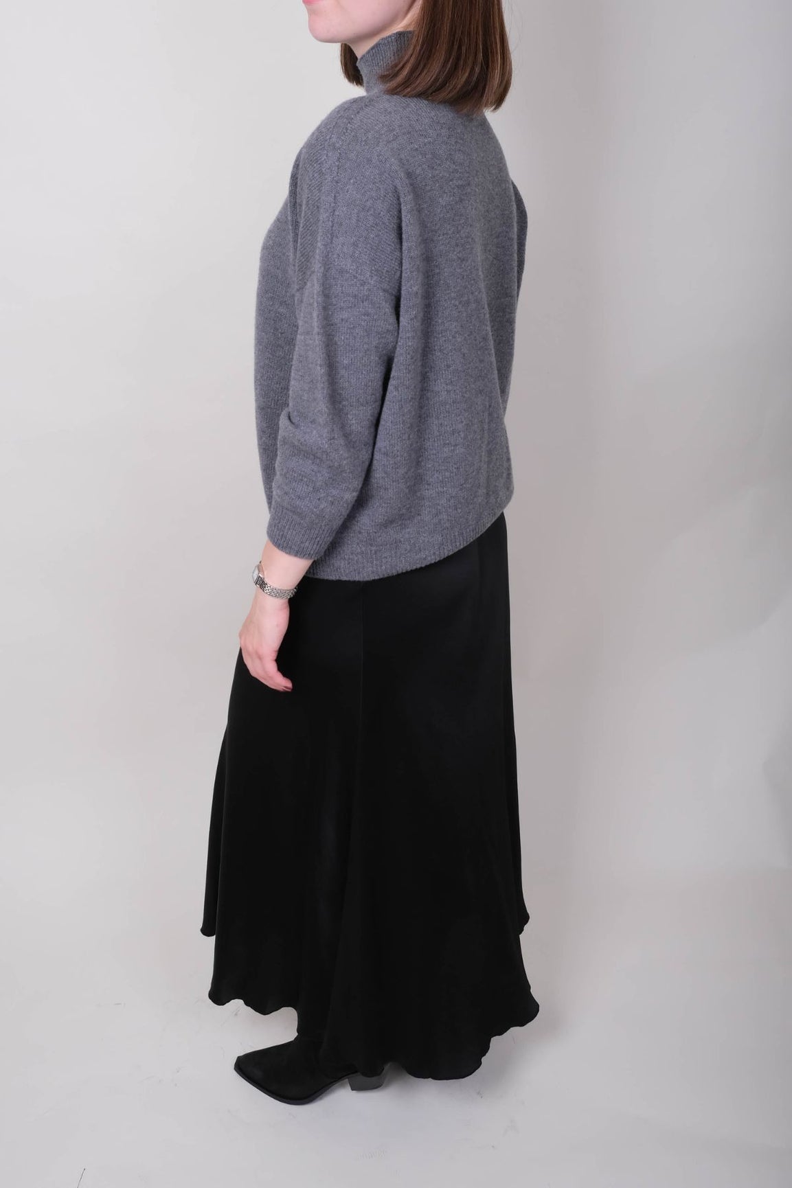 LaSalle pystykaulusneule harmaa