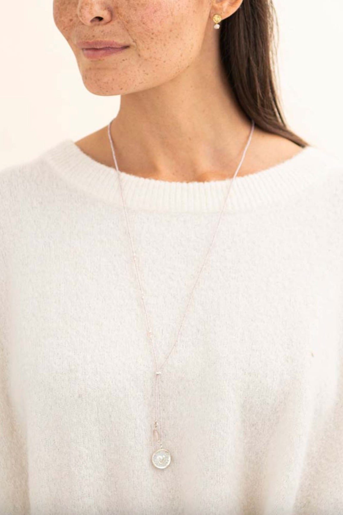 A Beautiful Story Purpose Rose Quartz SC Necklace