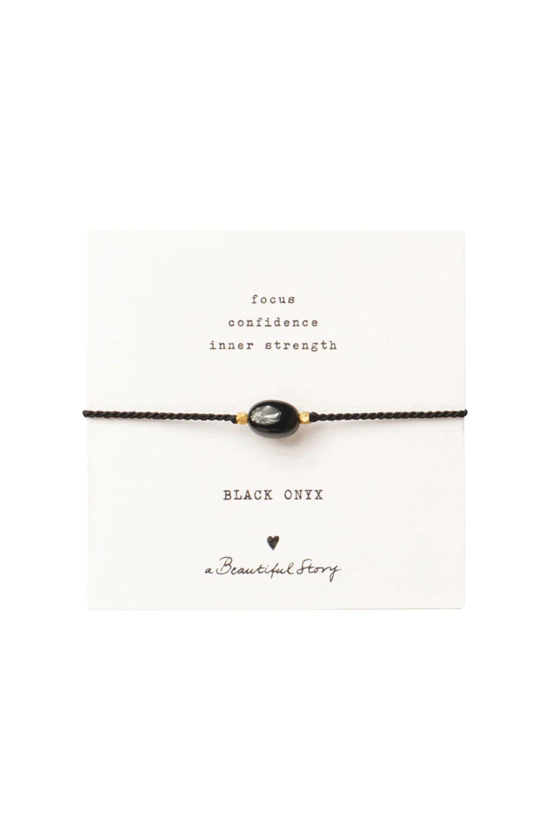 A Beautiful Story Gemstone Card black onyx