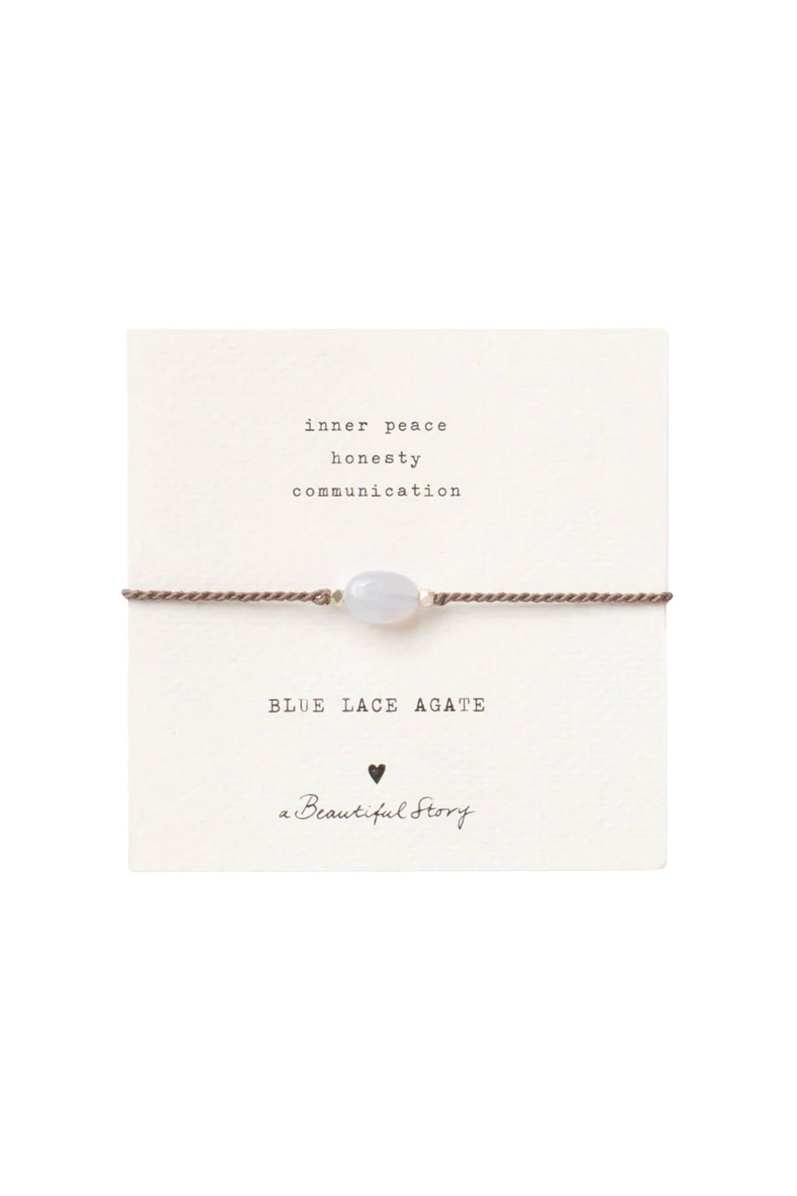 A Beautiful Story Gemstone Card blue lace agate
