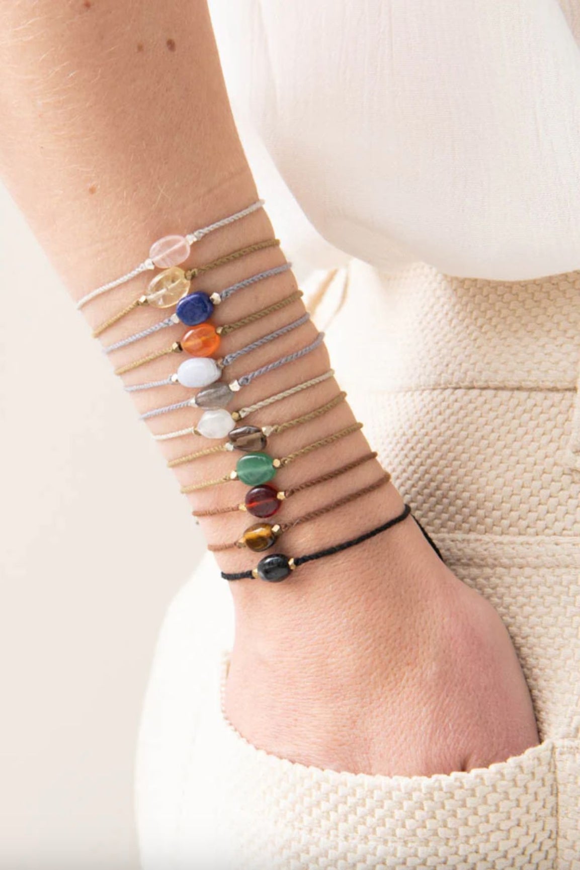 A Beautiful Story Gemstone Card blue lace agate