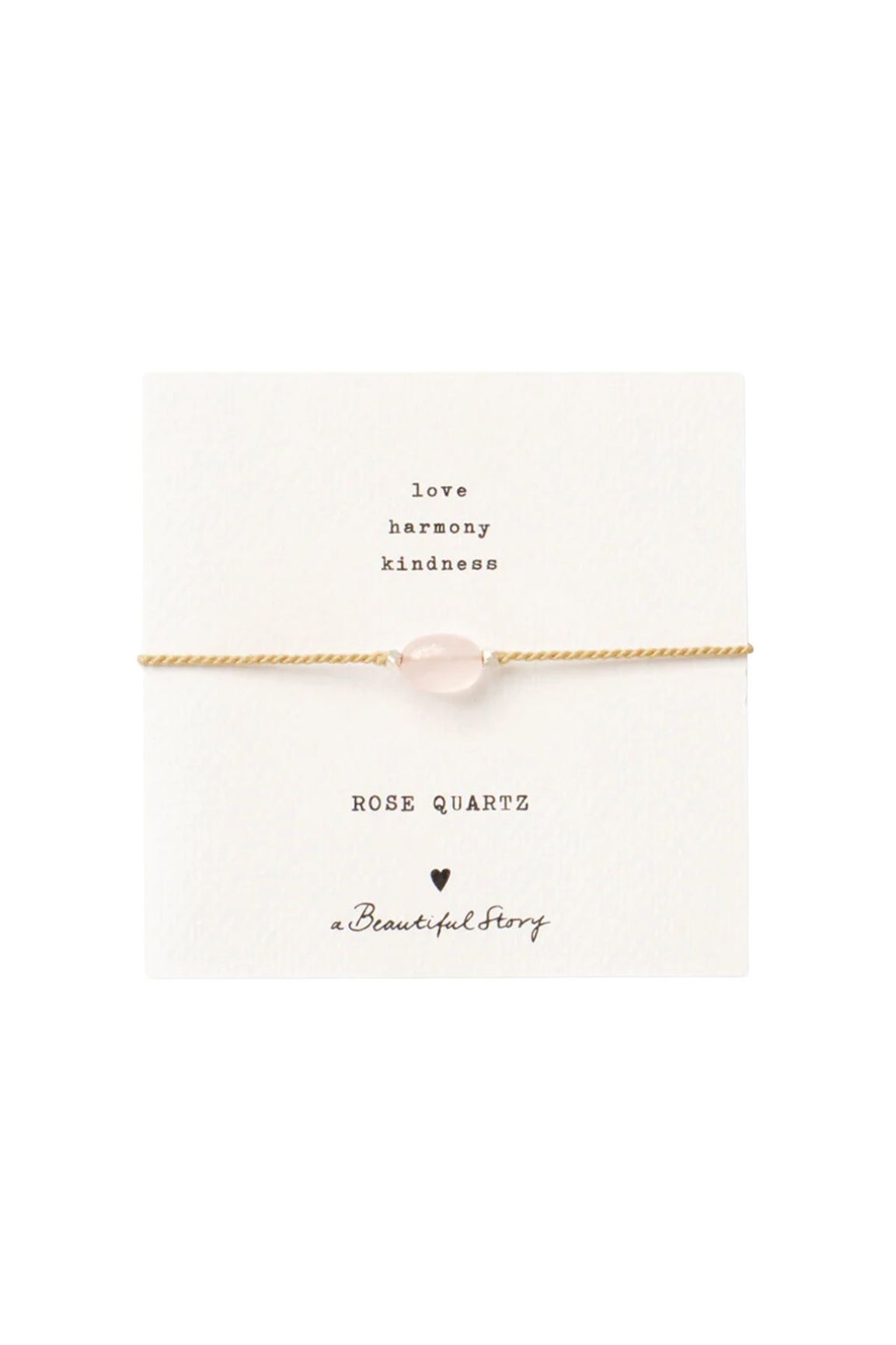 A Beautiful Story Gemstone Card rose quartz