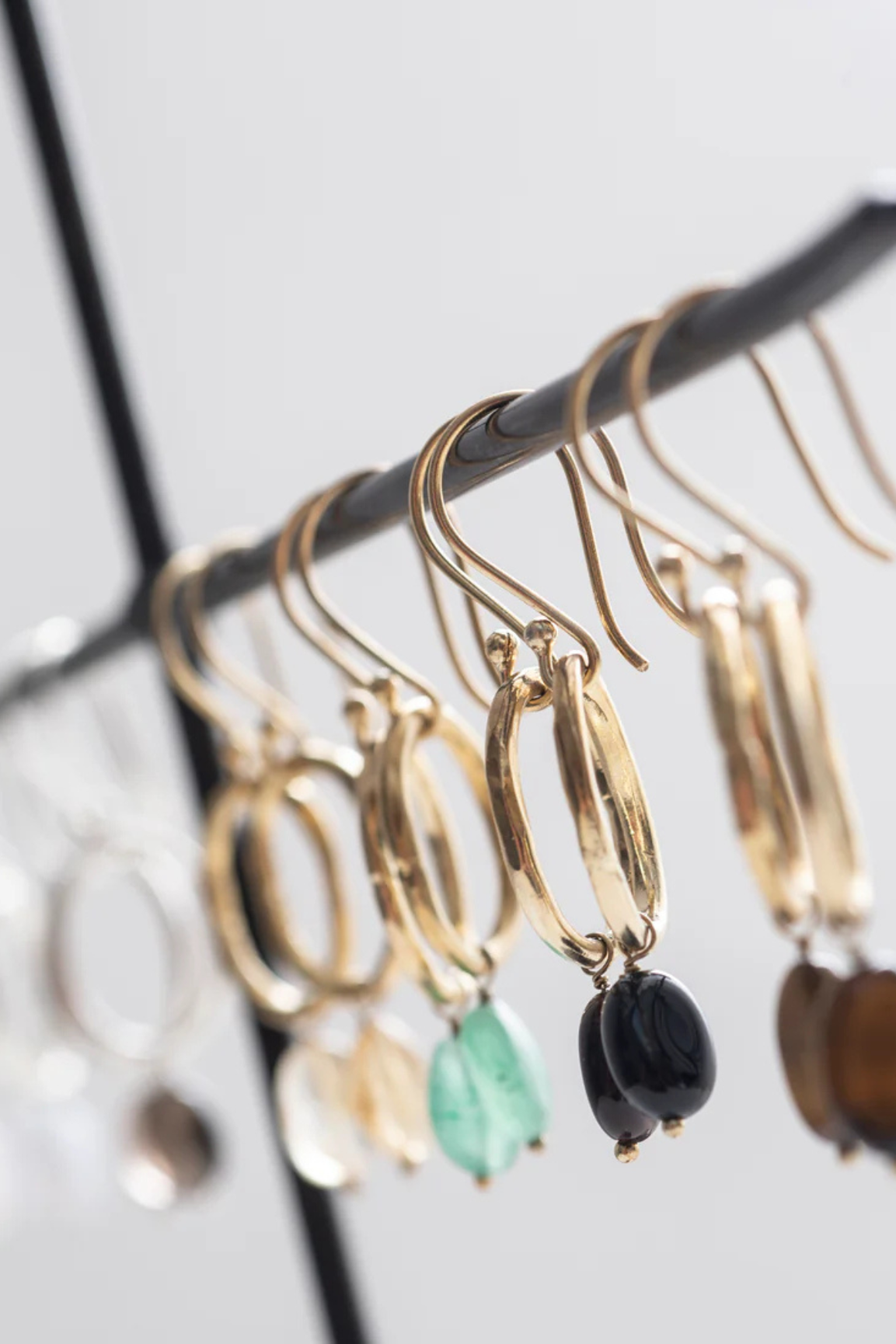 A Beautiful Story Graceful Black Onyx Earrings