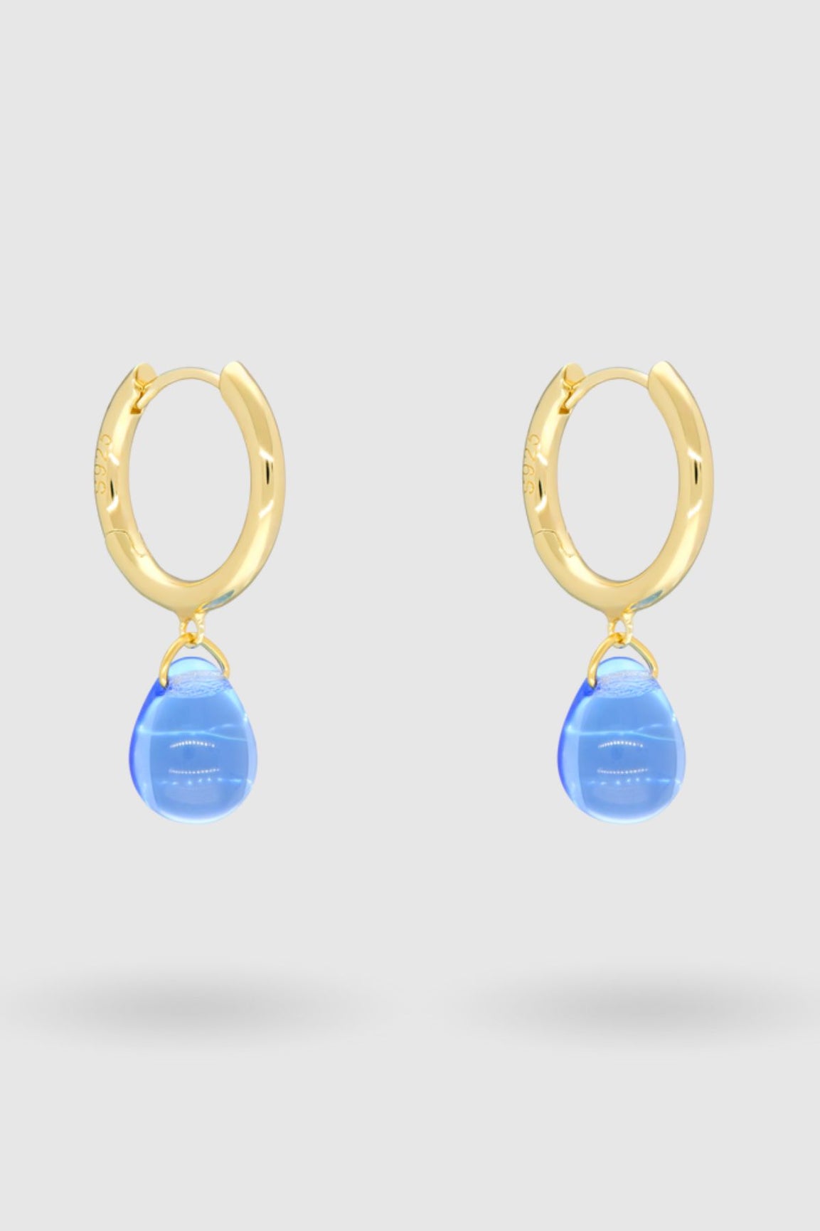 ANNELE Sugar Drop Blue korvakorut kulta