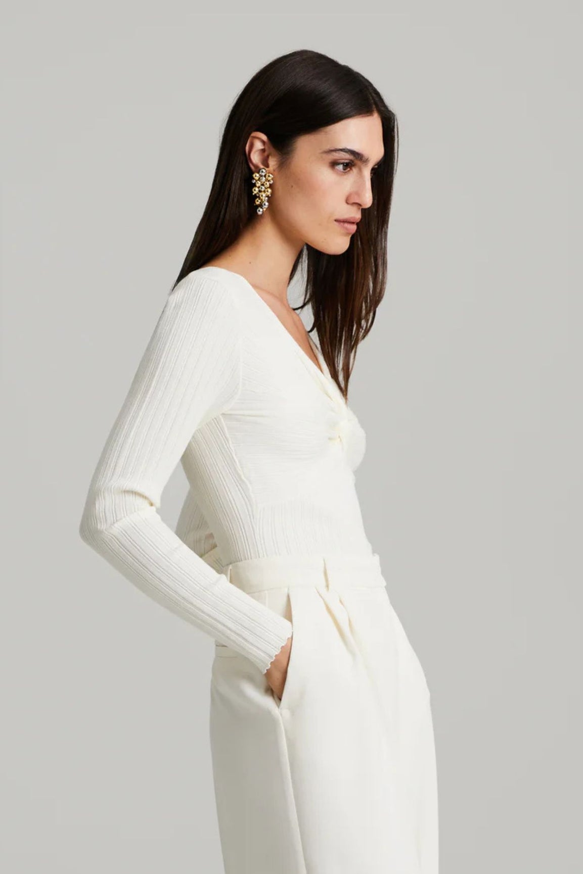 Andiata Polly ribbipusero liidunvalkoinen