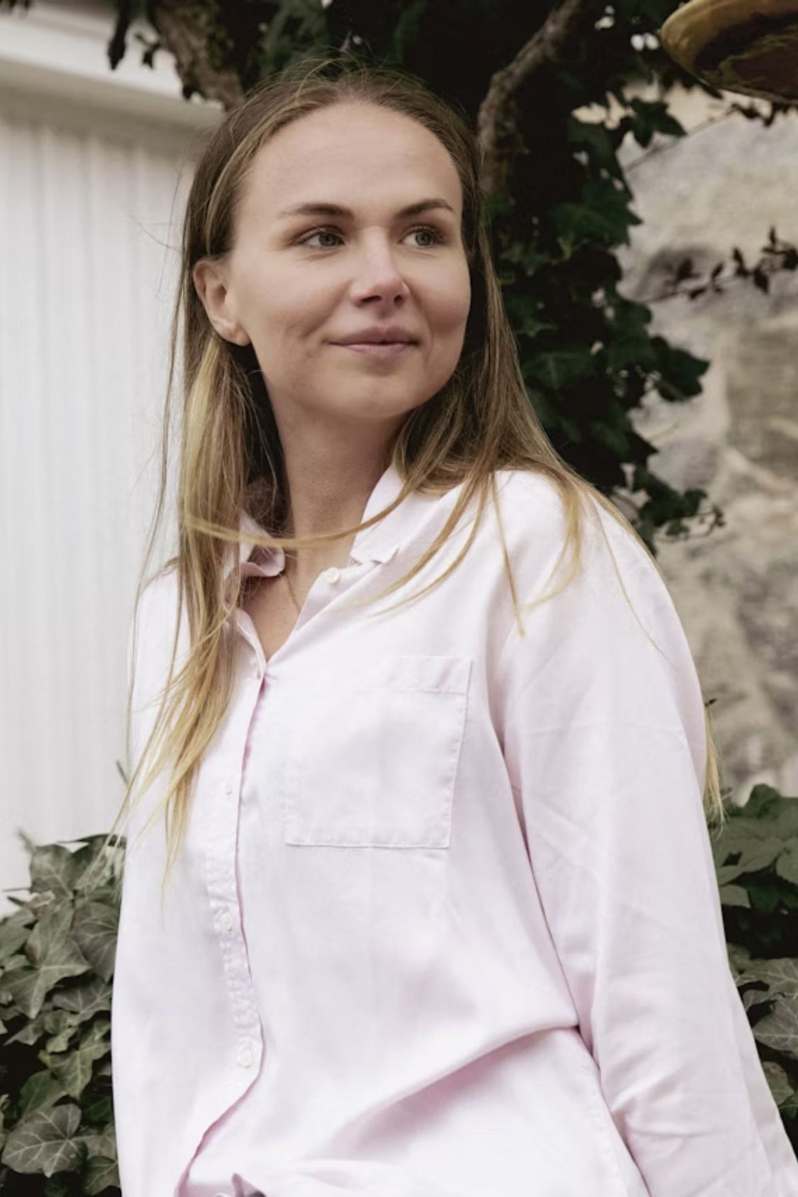 Boomerang Fot&ouml; Indigo Tencel Shirt ballerina pink