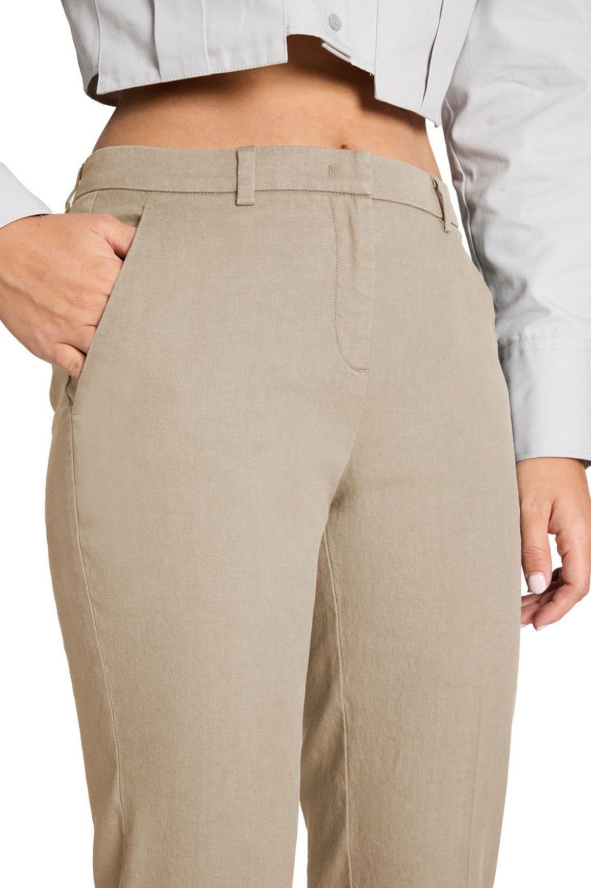 Cambio Krystal pellavahousut beige