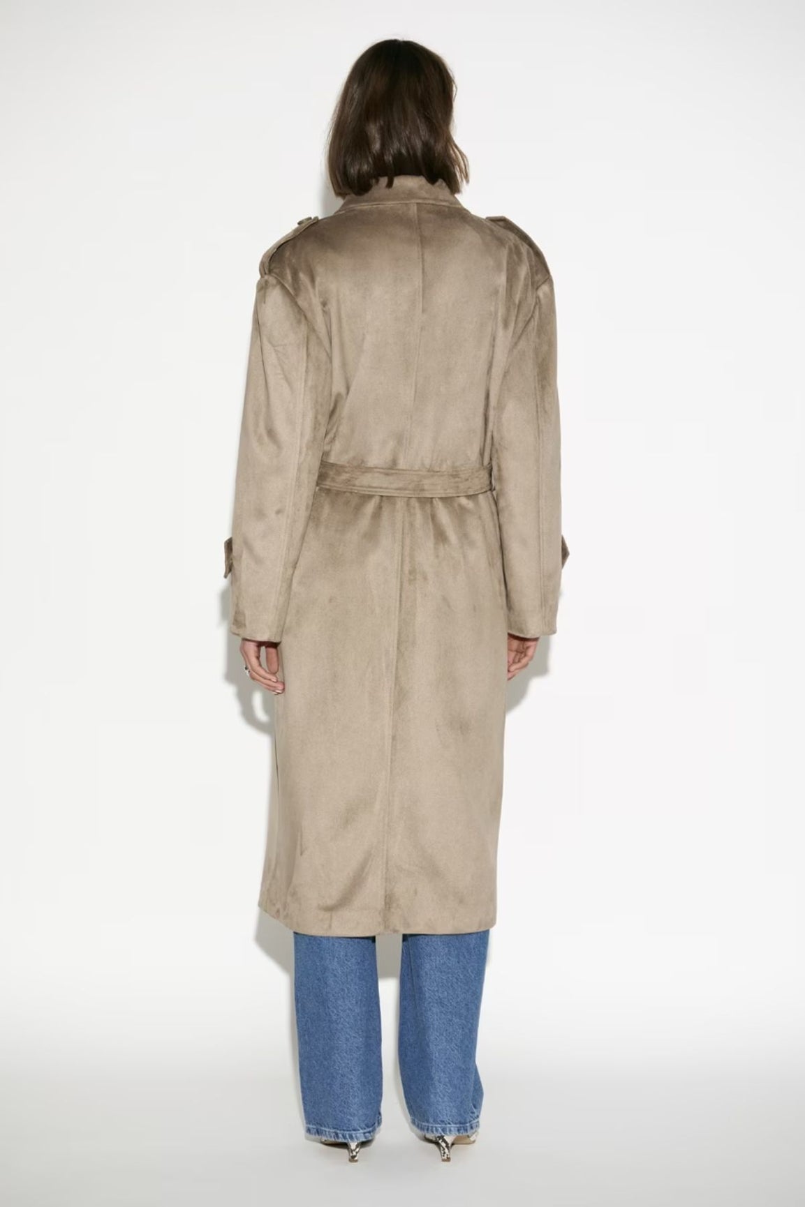 Dante6 Solen Faux Suede Trenchcoat