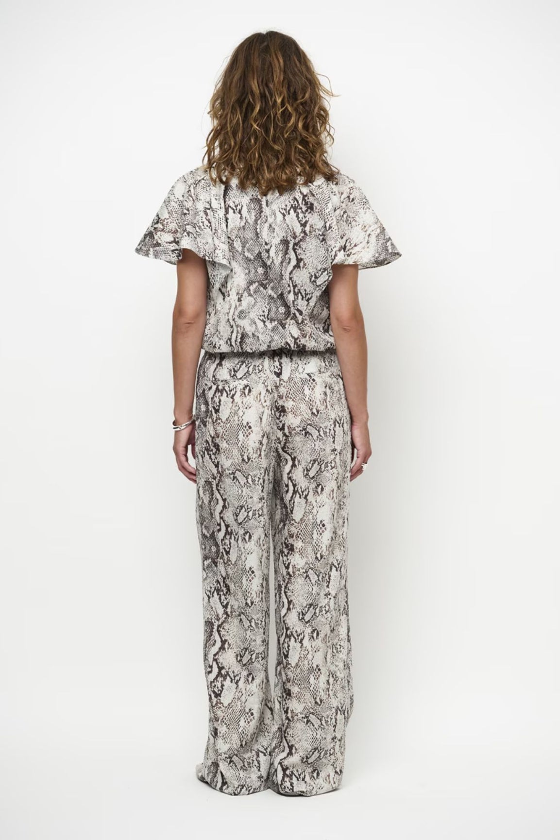 Dante6 Aire Snake Printed Cape Top