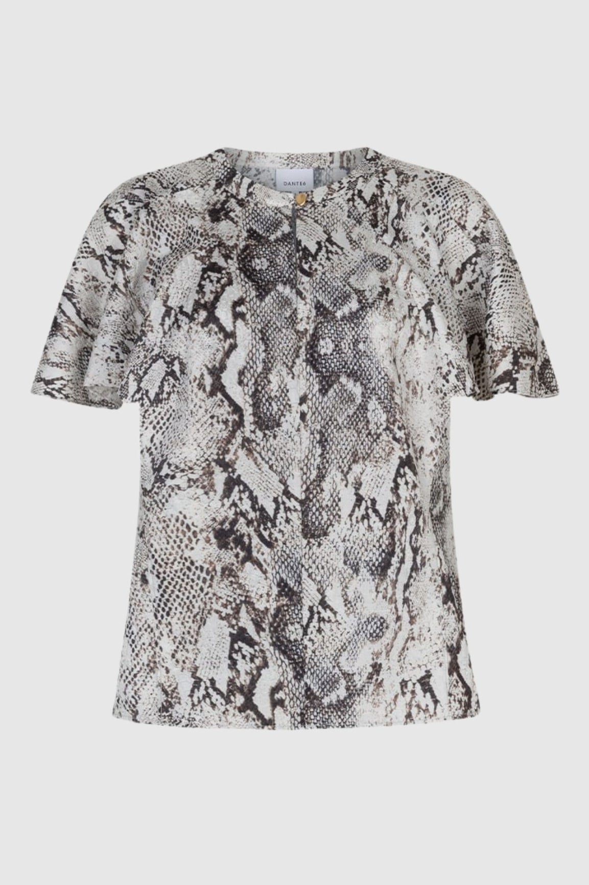 Dante6 Aire Snake Printed Cape Top