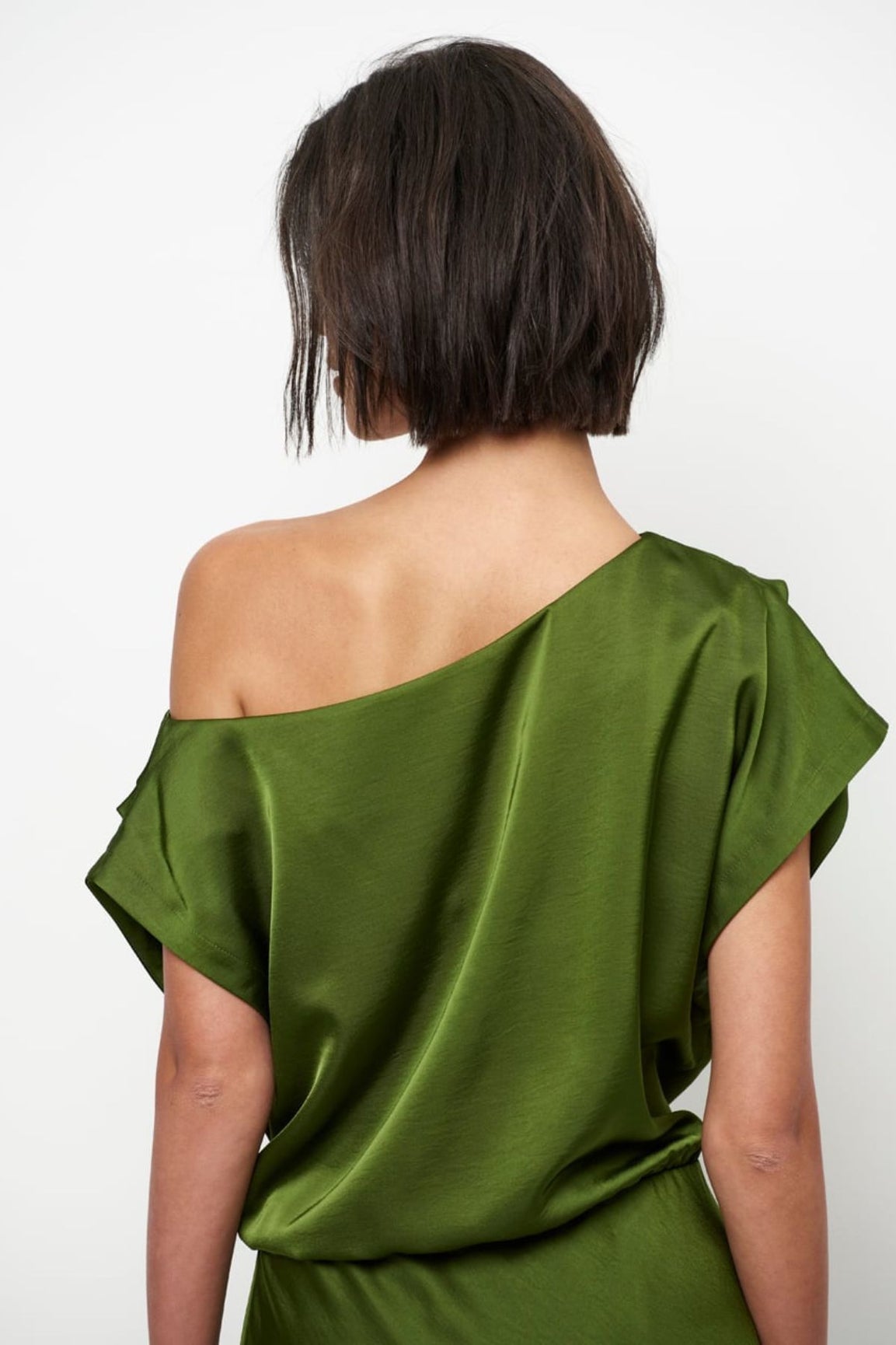 Dante6 Epic Off-shoulder Satin Maxi Dress
