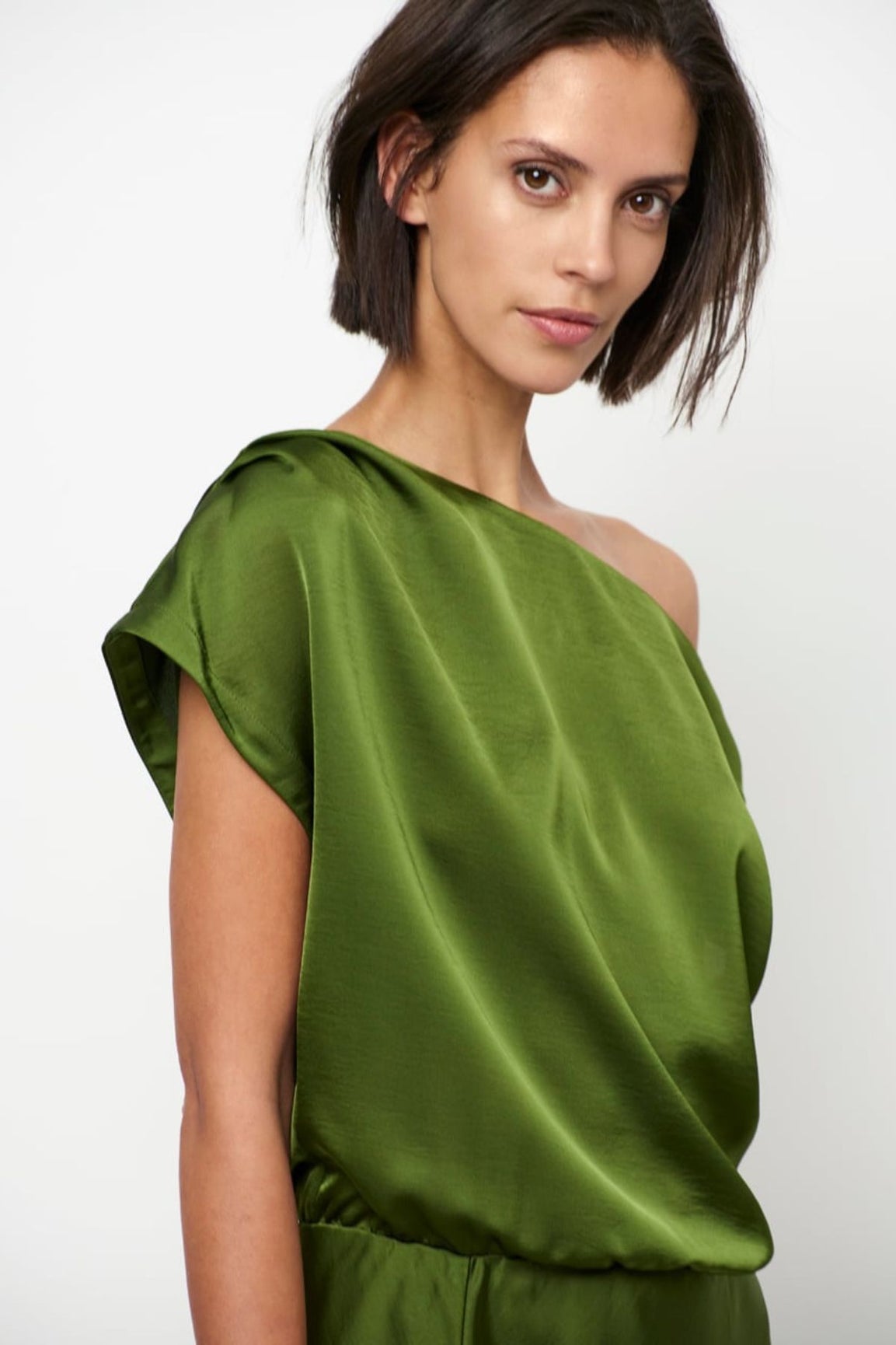 Dante6 Epic Off-shoulder Satin Maxi Dress
