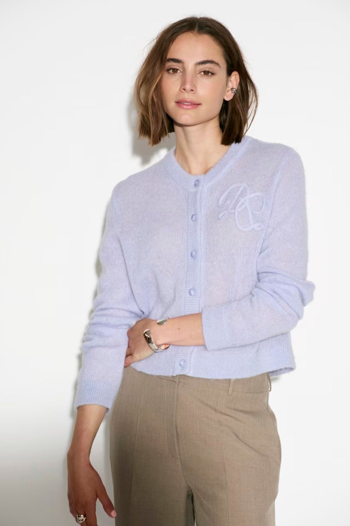 Dante6 Erin Monogram Cardigan