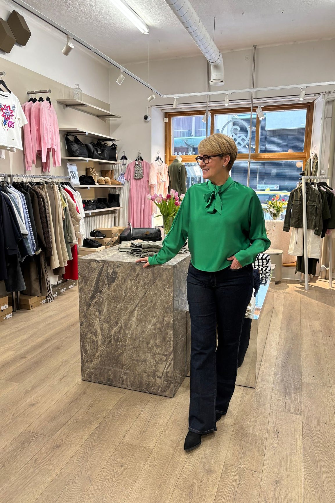 Dante6 Lorelle Satin Bow Top ultra green