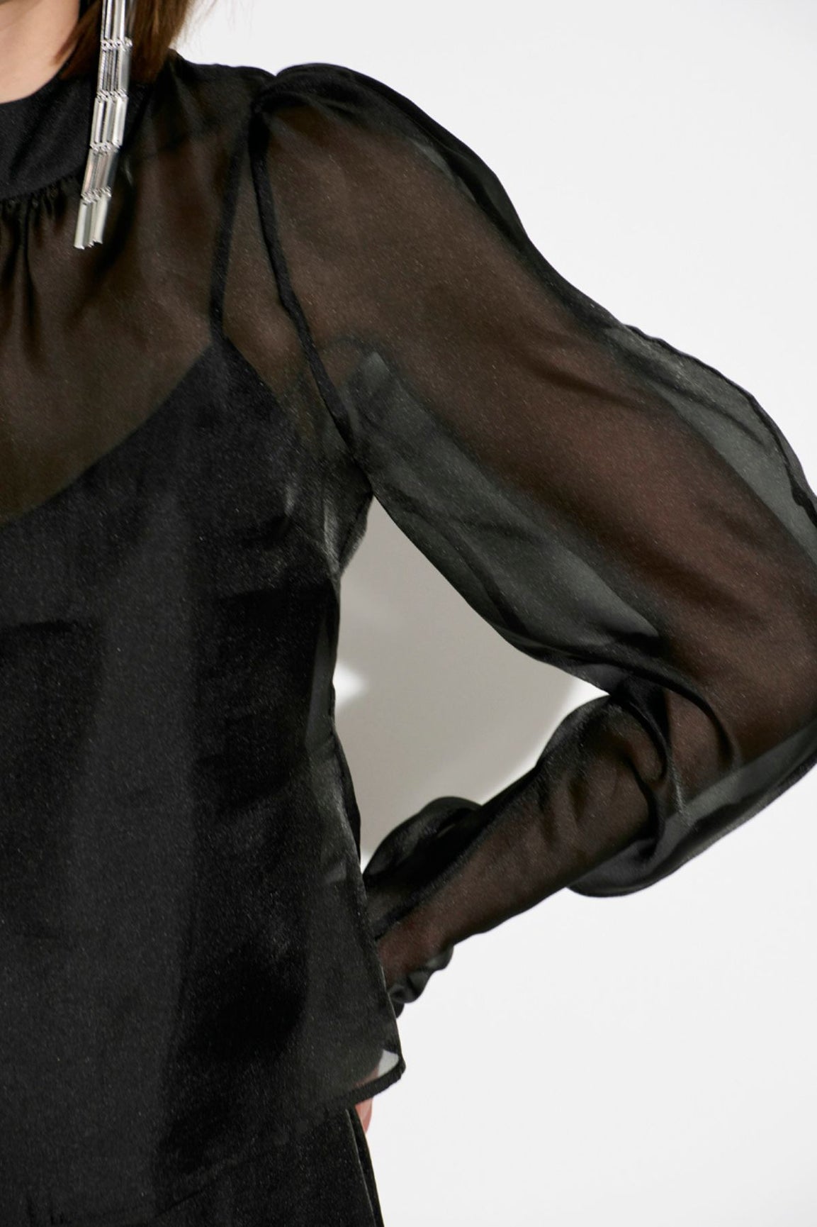 Dante6 Ocean Puffy Sleeve Top musta