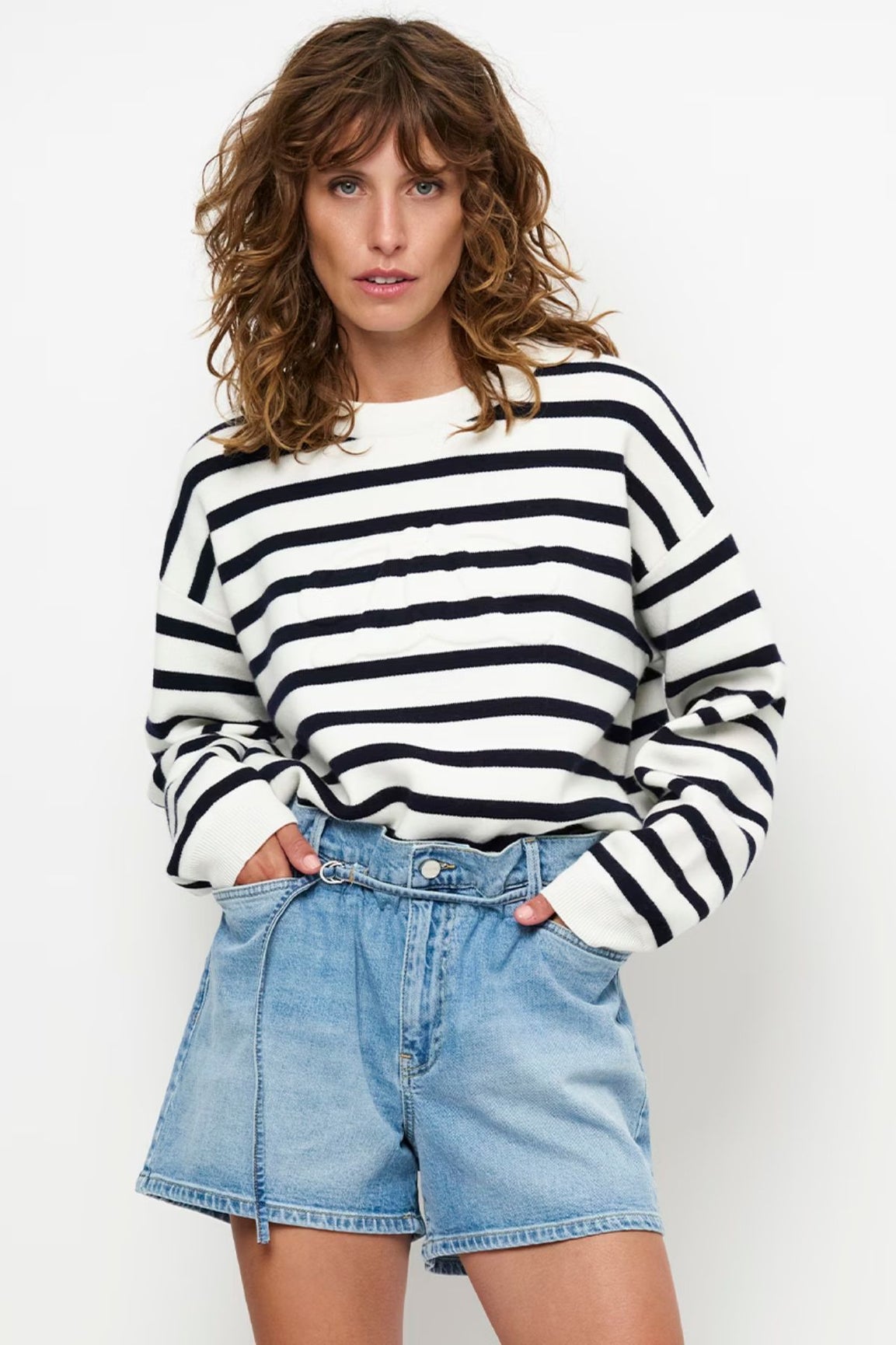 Dante6 Twixa Stripe 3D Logo Sweater