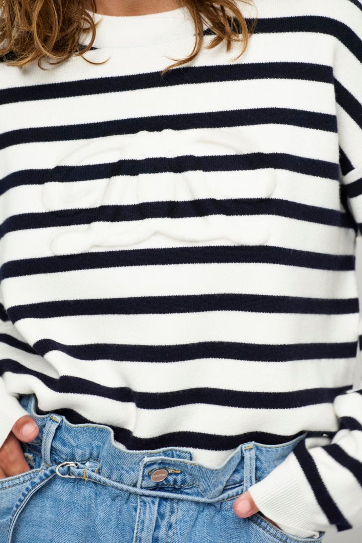 Dante6 Stripe Logo Sweater