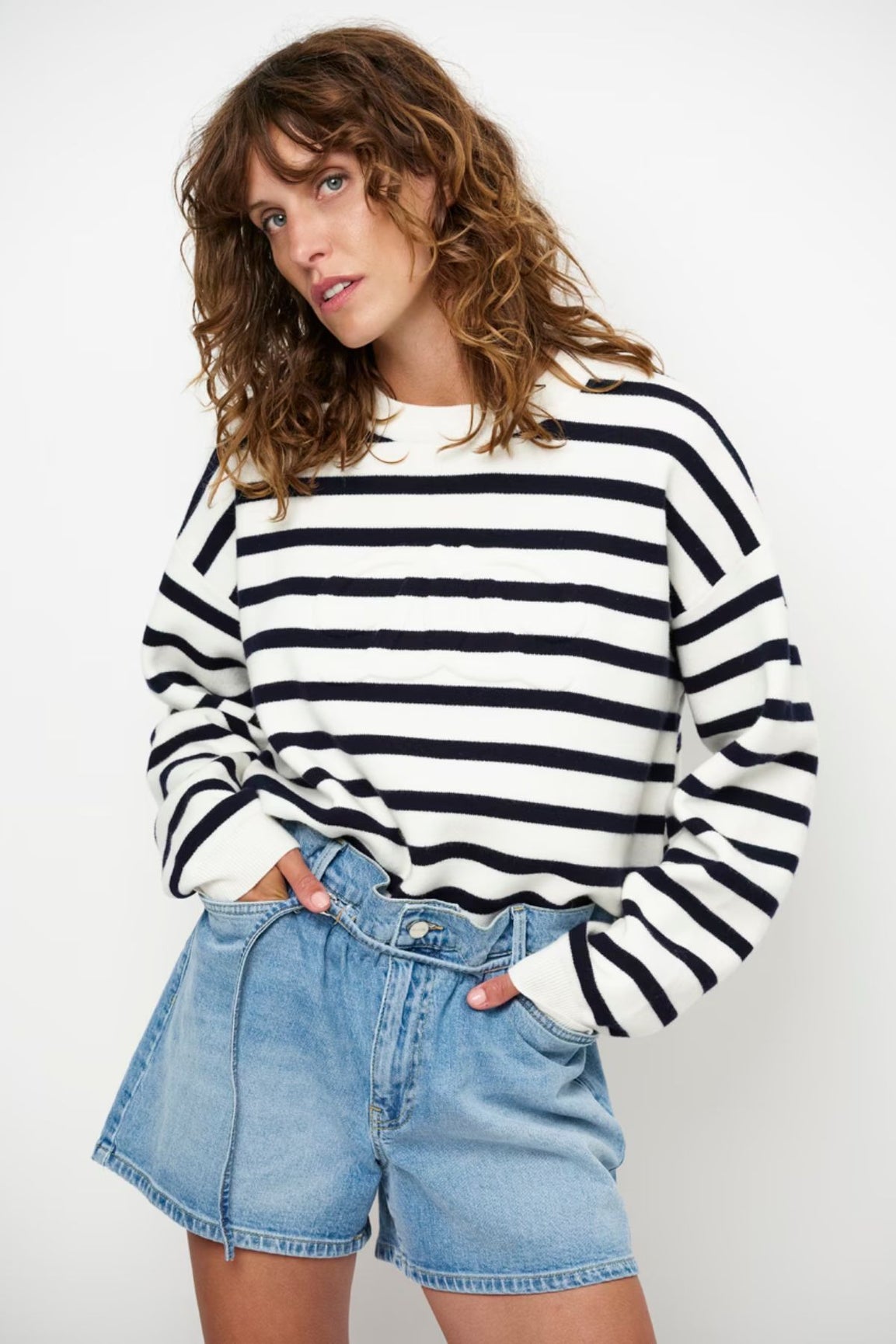 Dante6 Stripe Logo Sweater