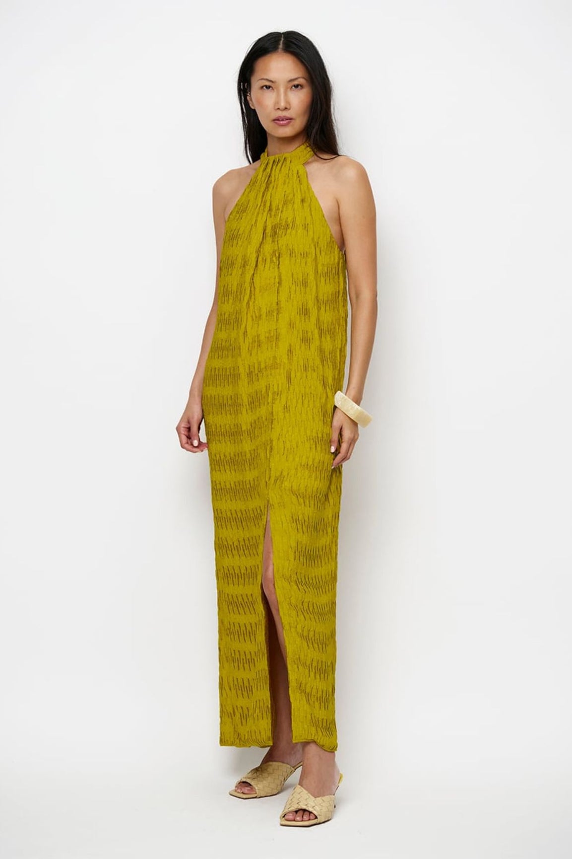 Dante6 Praia Halter Dress solar lime