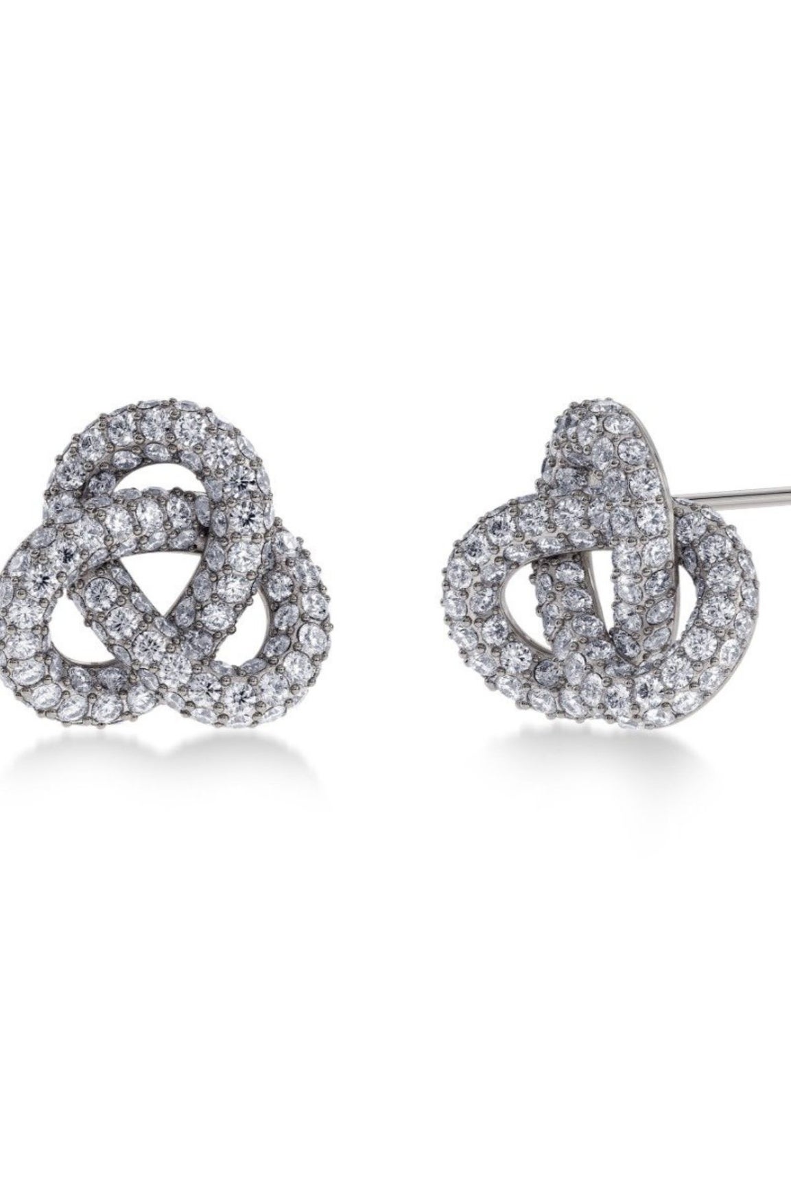 Edblad Infinity Knot Sparkle Studs L Silver