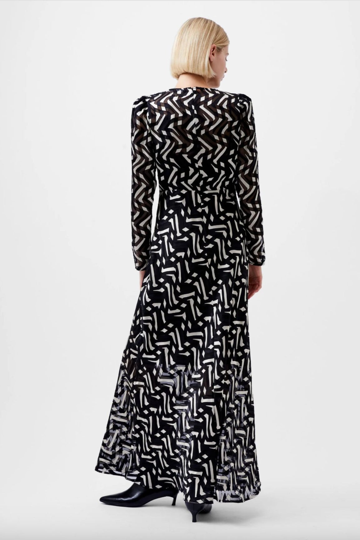 FRENCH CONNECTION Diandra Satin Devore Maxi Dress