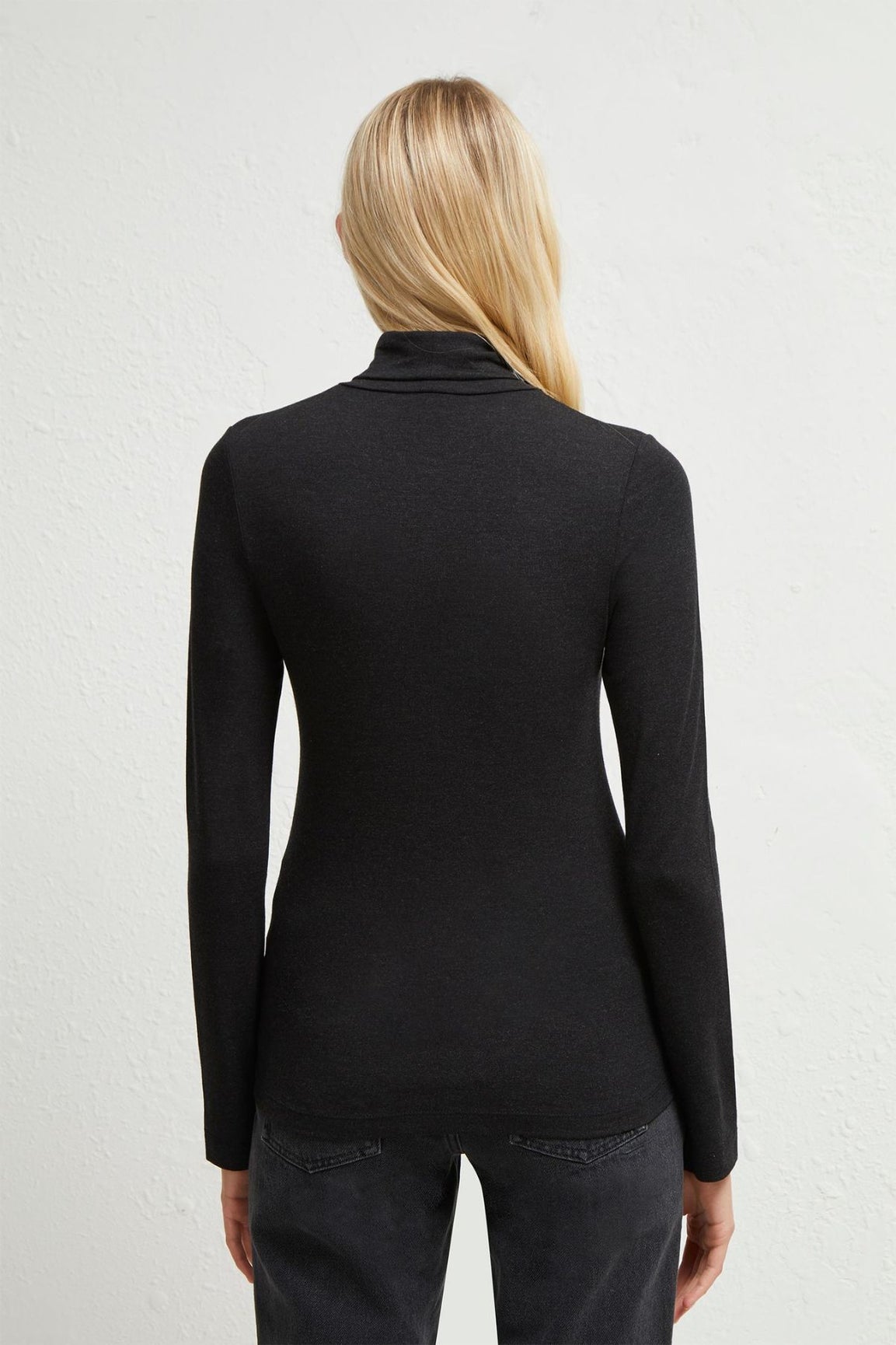 French Connection Venitia Jersey Split Cuff Top musta