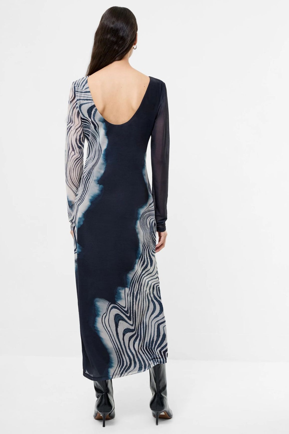 French Connection Celeste Shuri Mesh Midi Dress
