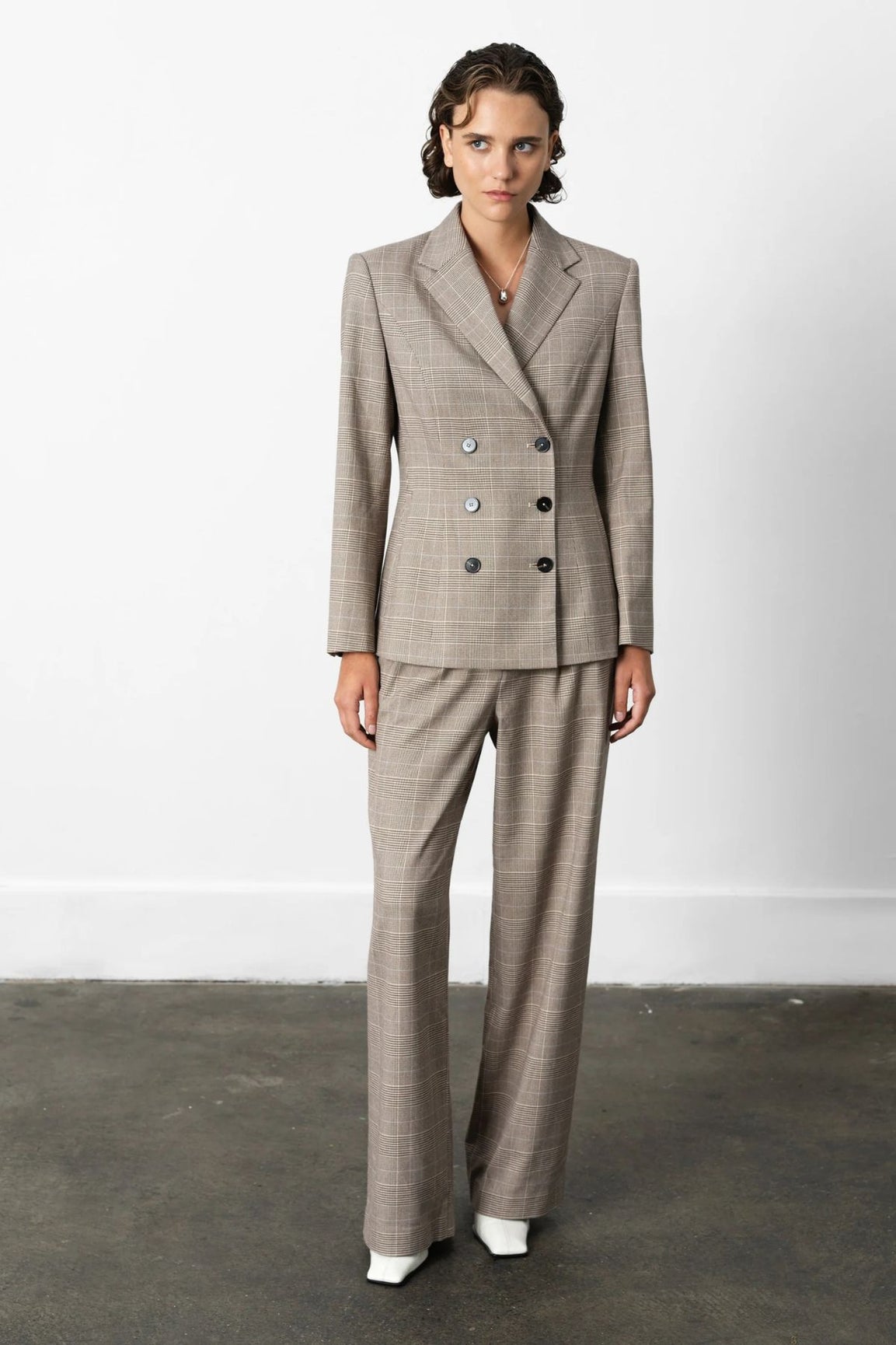 French Connection Chester Check Cinched Blazer