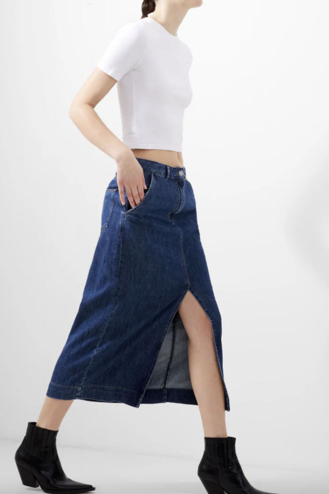 FRENCH CONNECTION Denver Denim Midaxi Skirt vintage