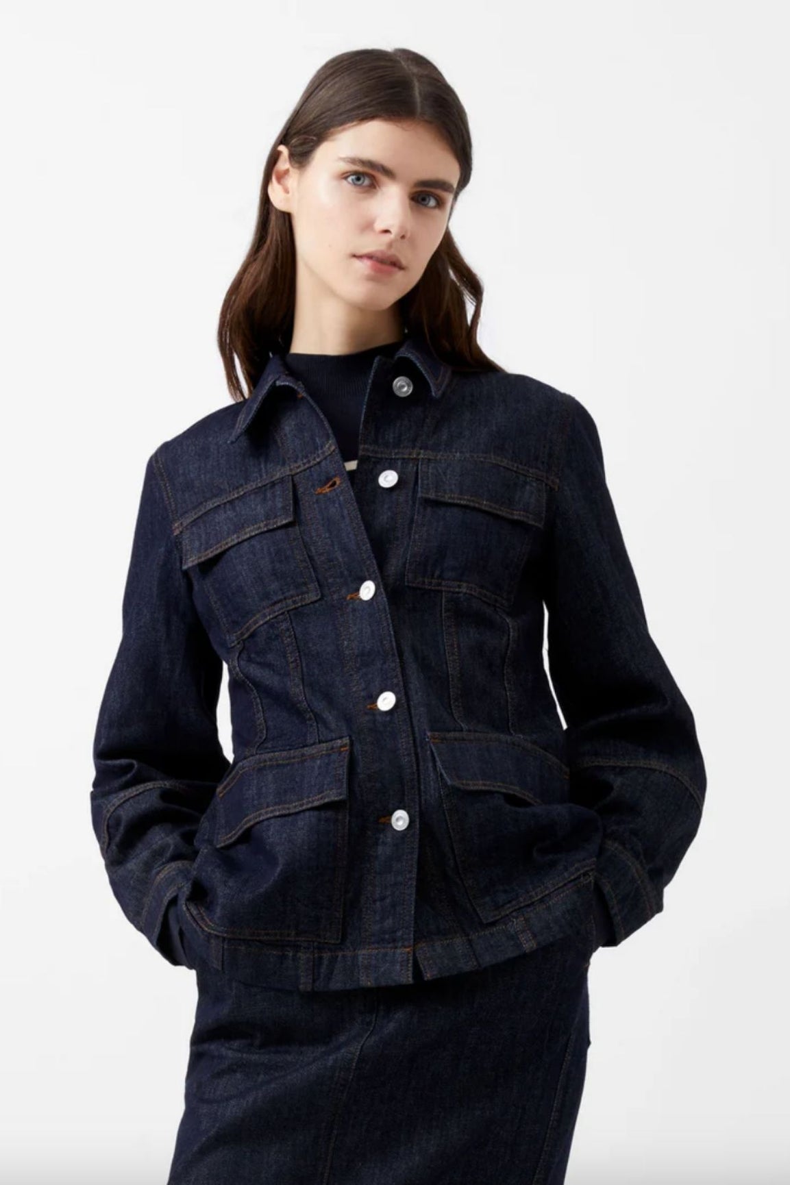 FRENCH CONNECTION Finley Denim Jacket indigo
