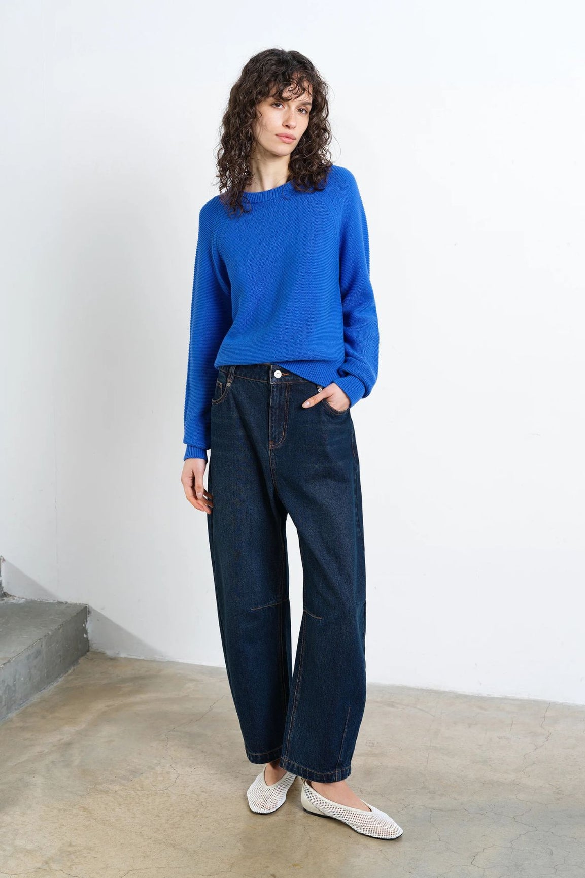 French Connection Lily Mozart Jumper azure blue