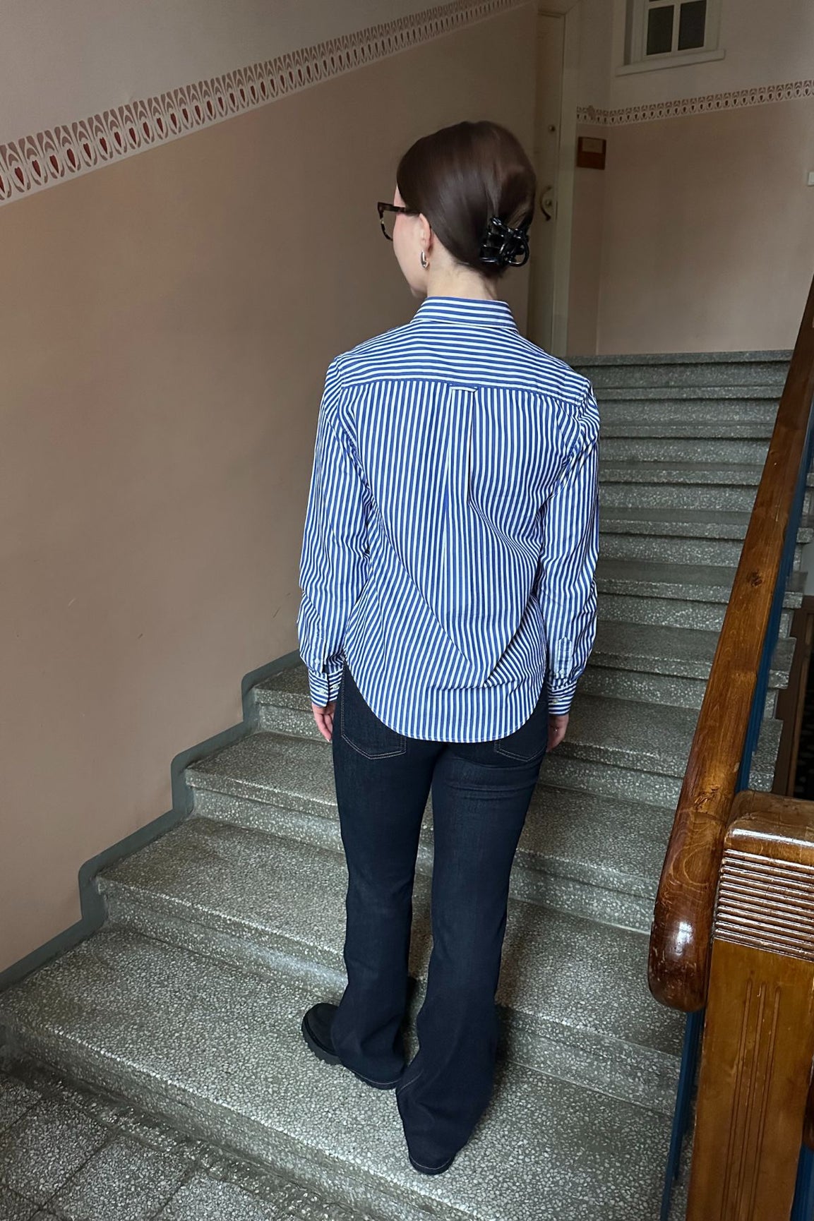 GANT Raidallinen paitapusero sininen