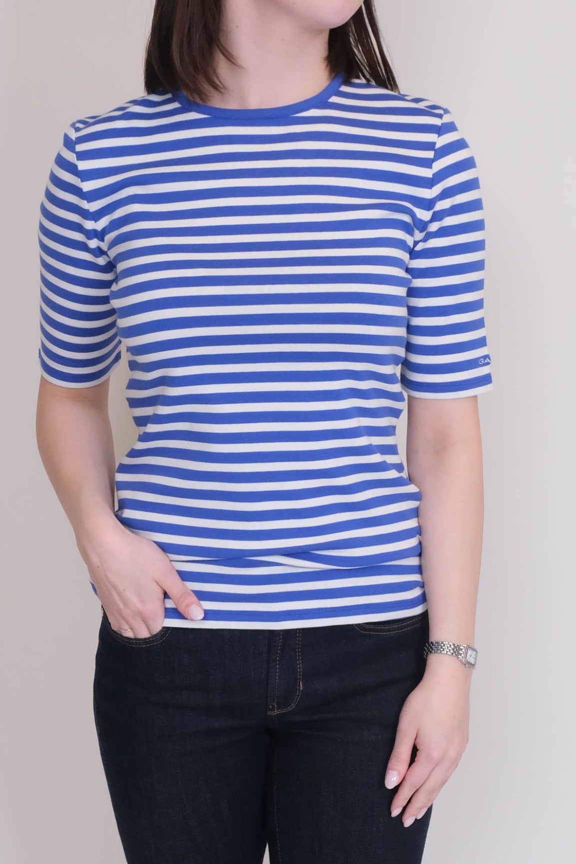 GANT Raidallinen t-paita royal blue