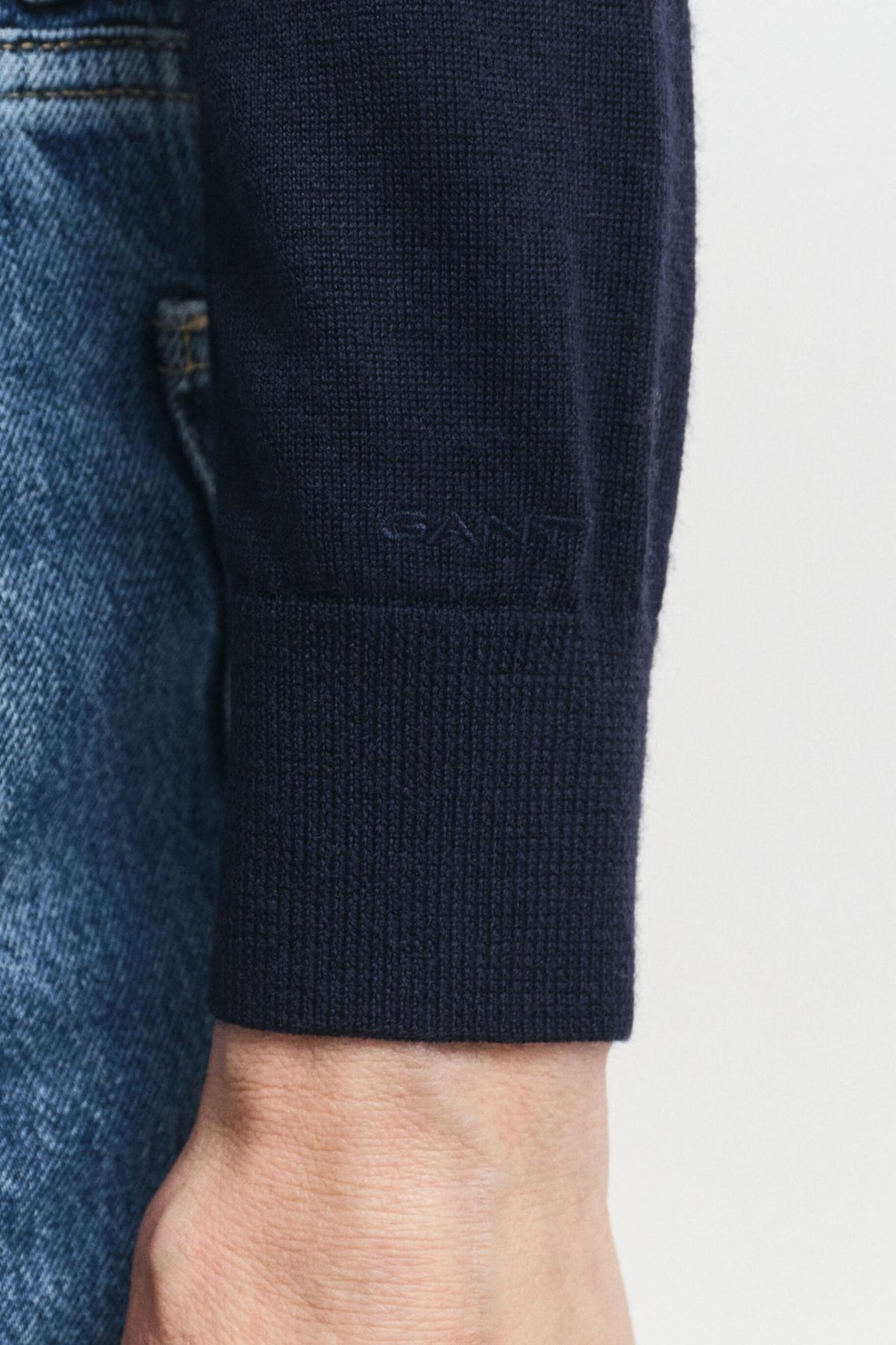 GANT Ohut merinovillaneule sininen