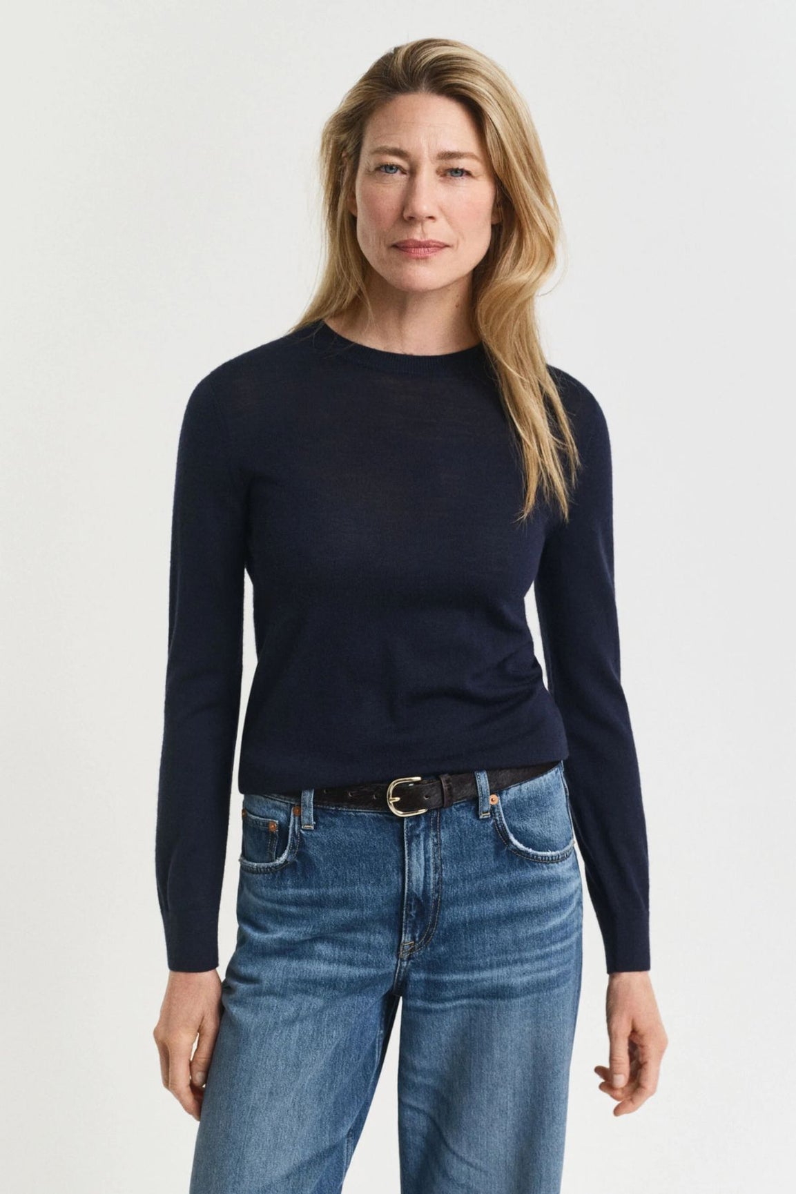 GANT Ohut merinovillaneule sininen