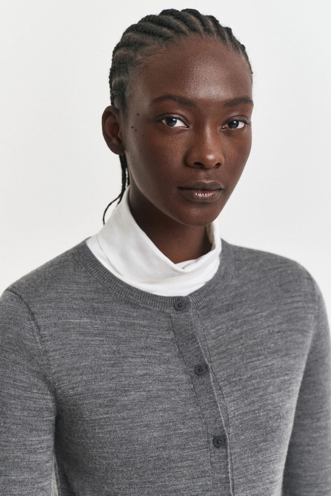 GANT Merinovillainen neuletakki harmaa