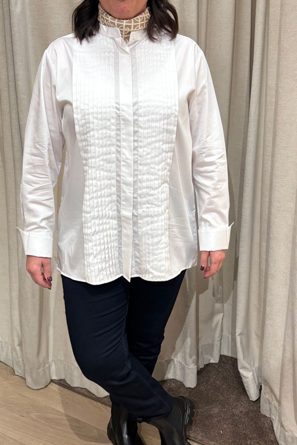 GANT Rel Cotton Satin Tuxedo Shirt