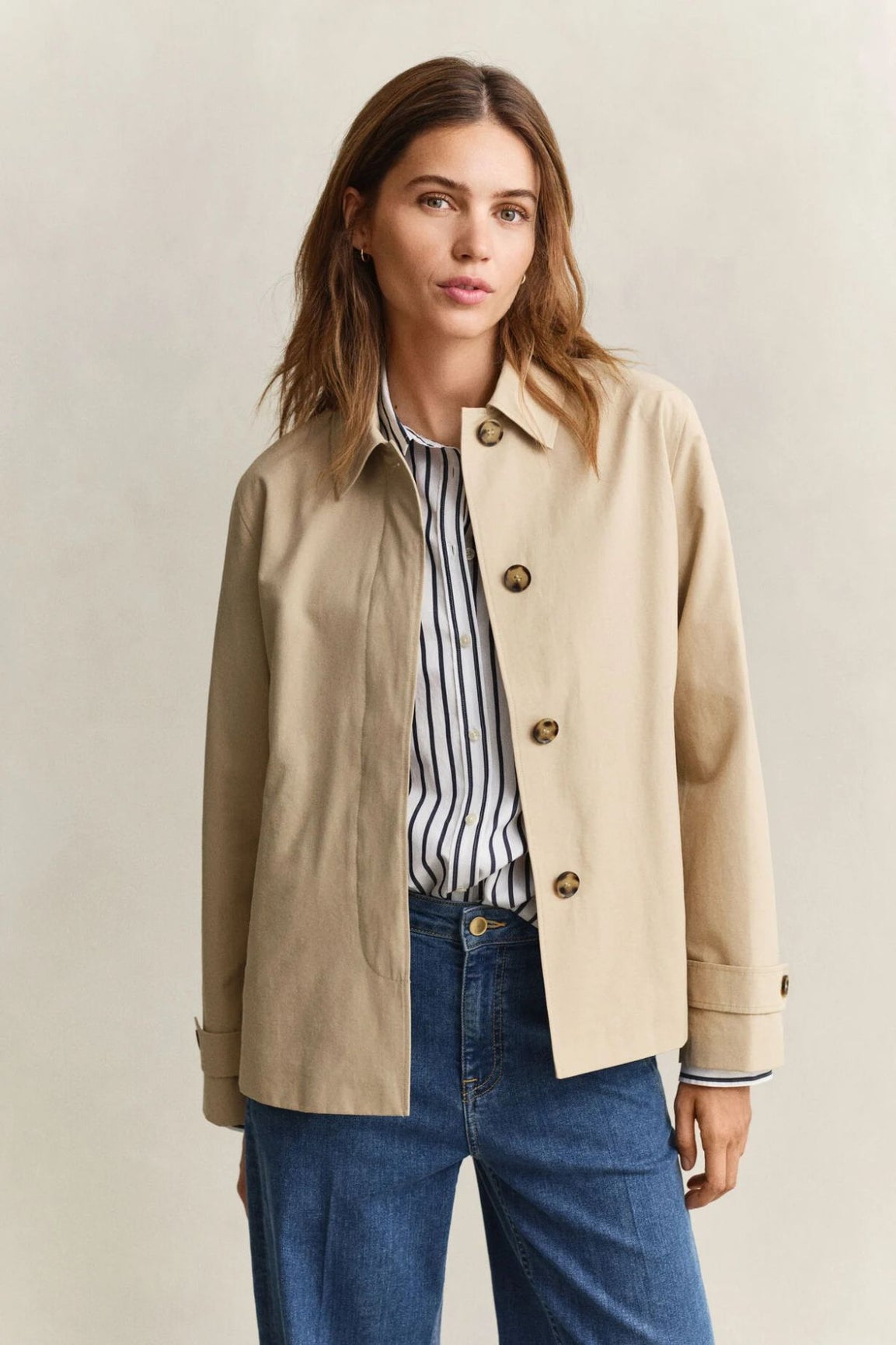 GANT Short Car Coat oat beige
