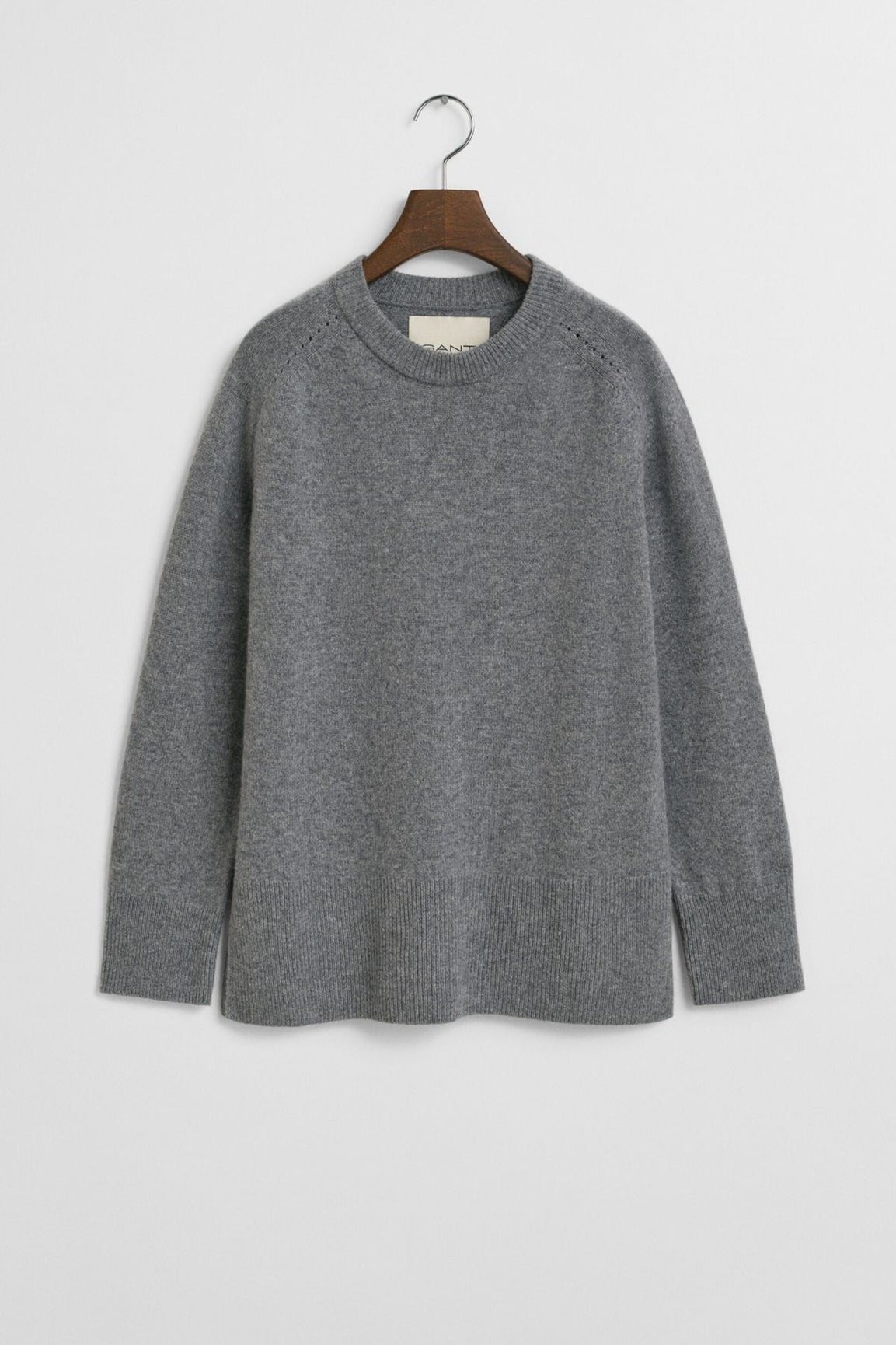 GANT Soft Wool Lounge C-neck harmaa