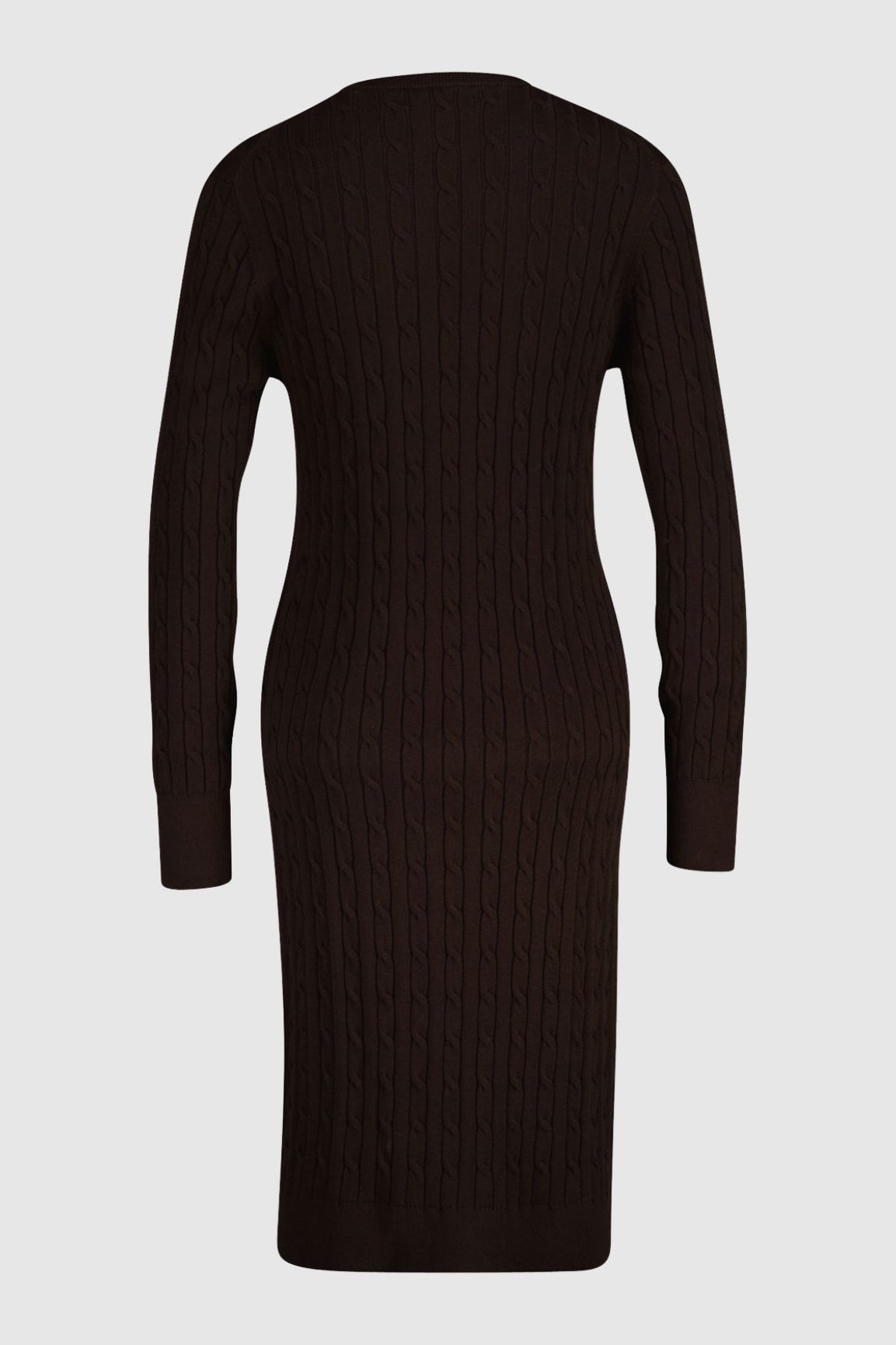 GANT Palmikkoneulemekko ruskea