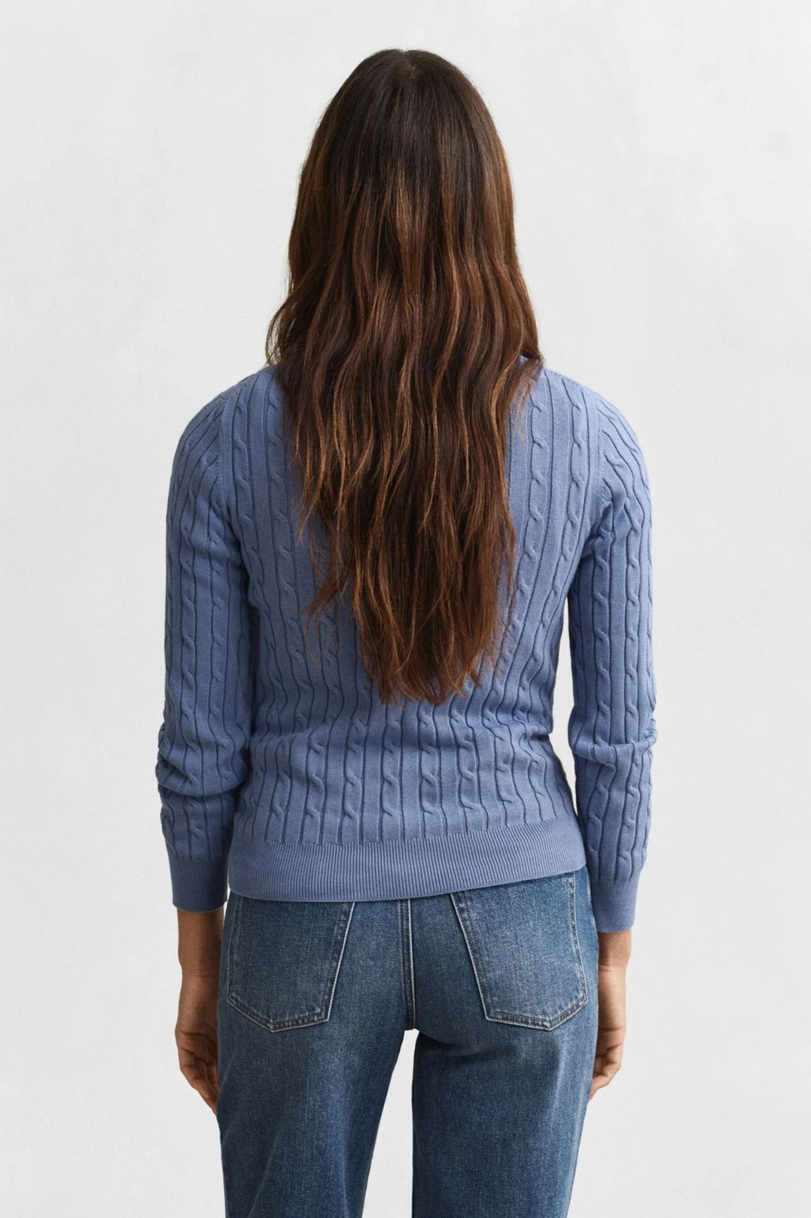 GANT Palmikkoneule faded denim