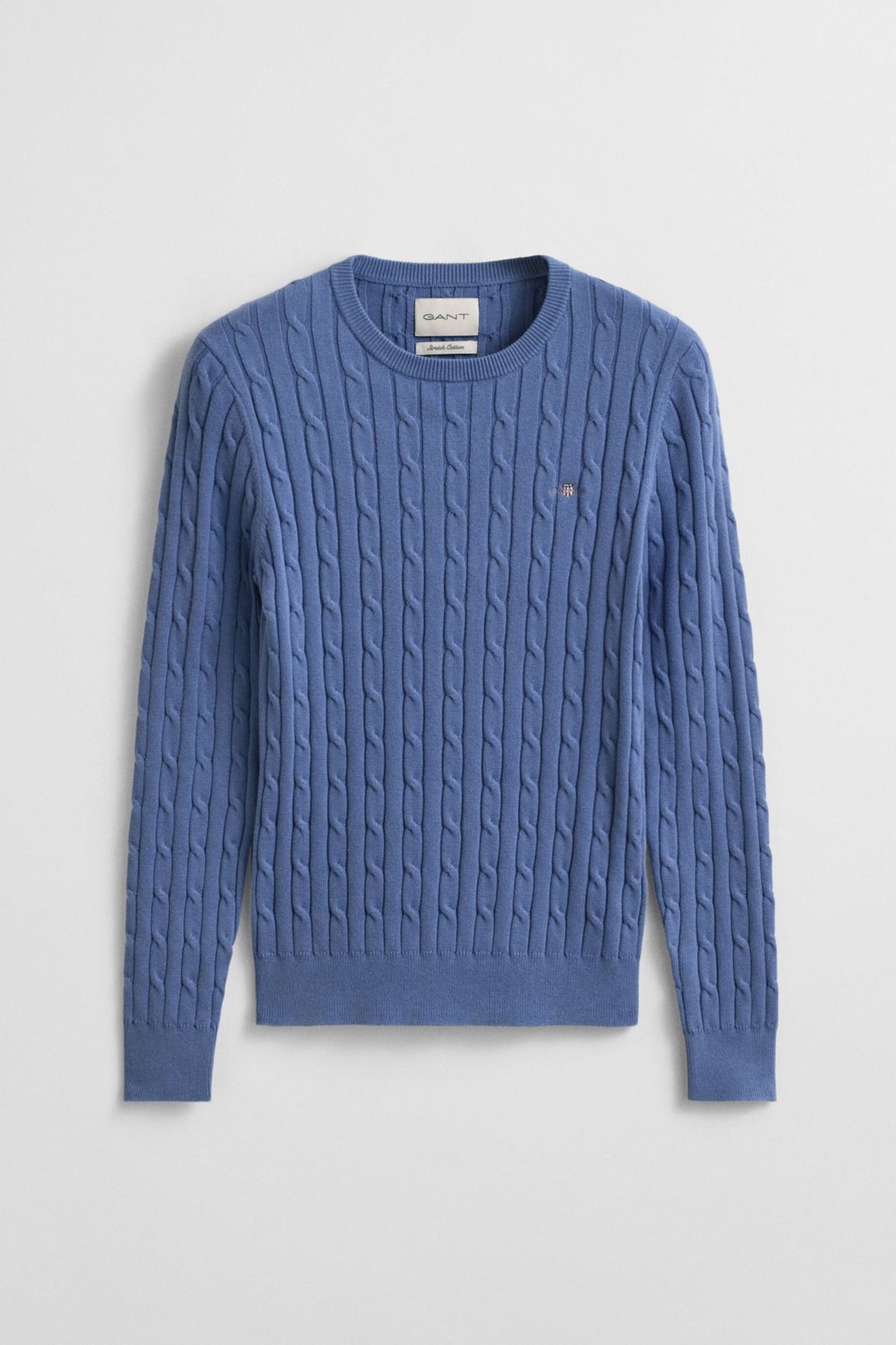 GANT Palmikkoneule faded blue