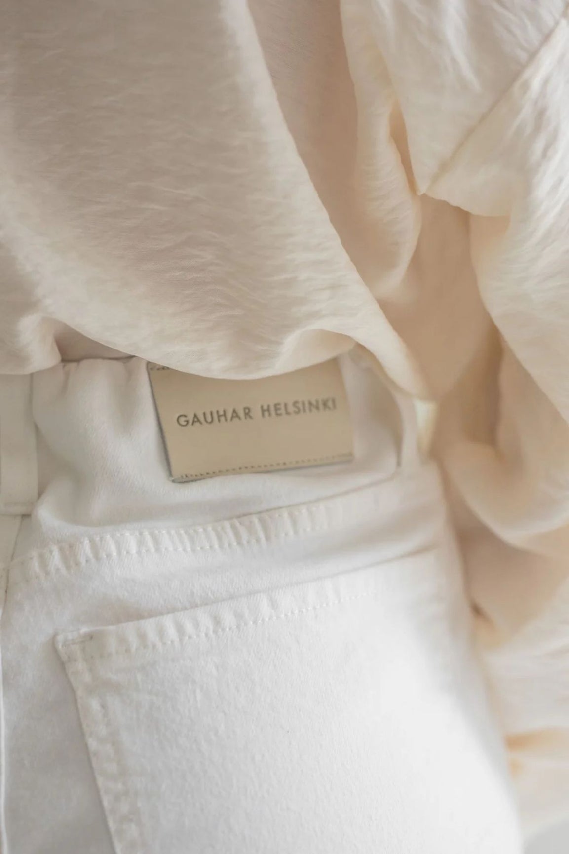 Gauhar Denim Wide 28" farkut luonnonvalkoinen