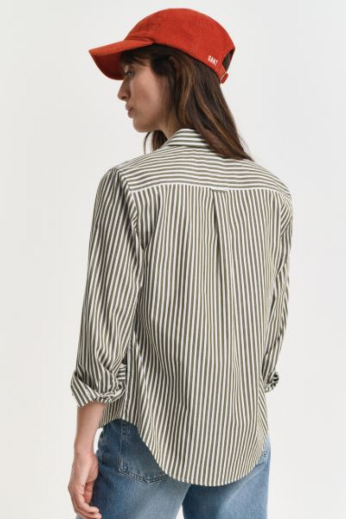 Gant kauluspaita raidallinen vihreä