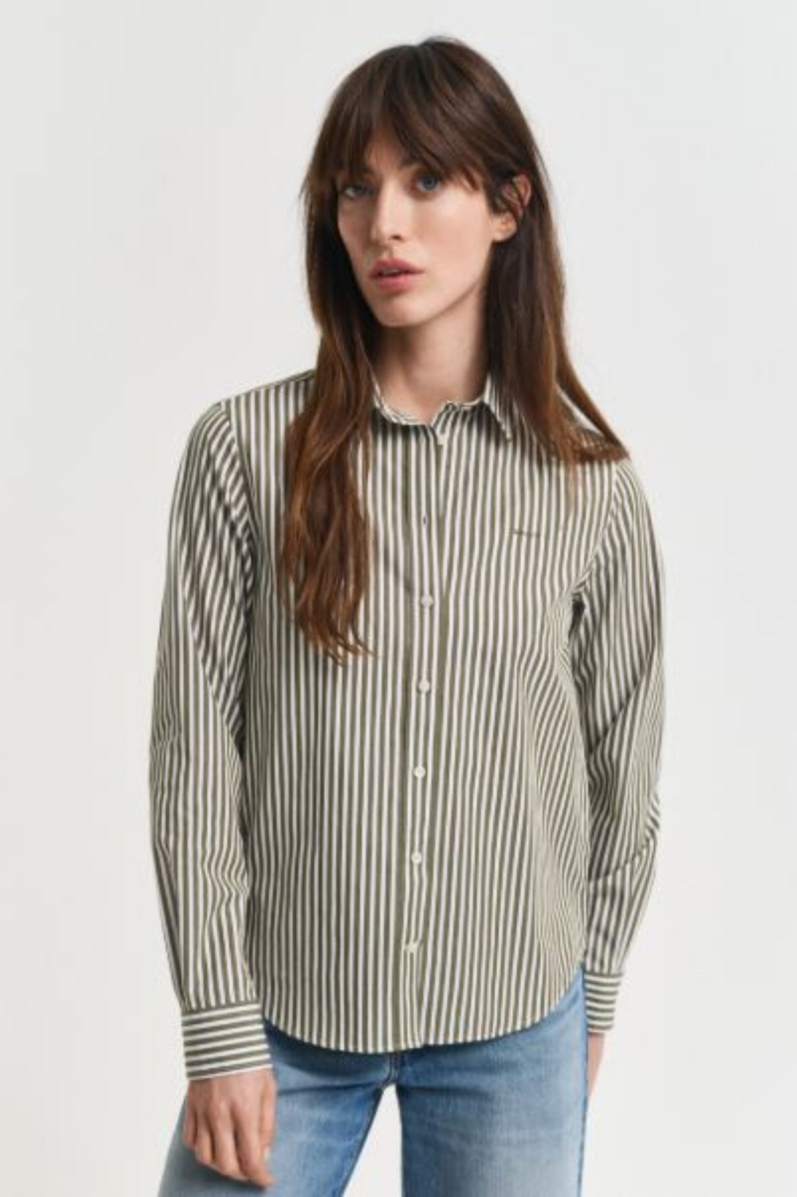 Gant kauluspaita raidallinen vihreä