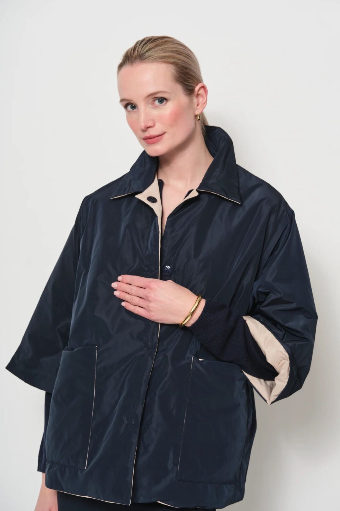 LaSalle K&auml;&auml;nt&ouml;jakku sininen/beige