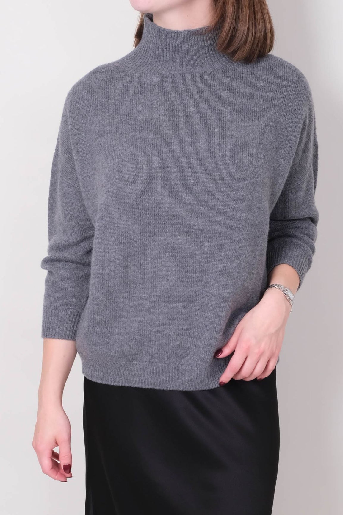 LaSalle pystykaulusneule harmaa