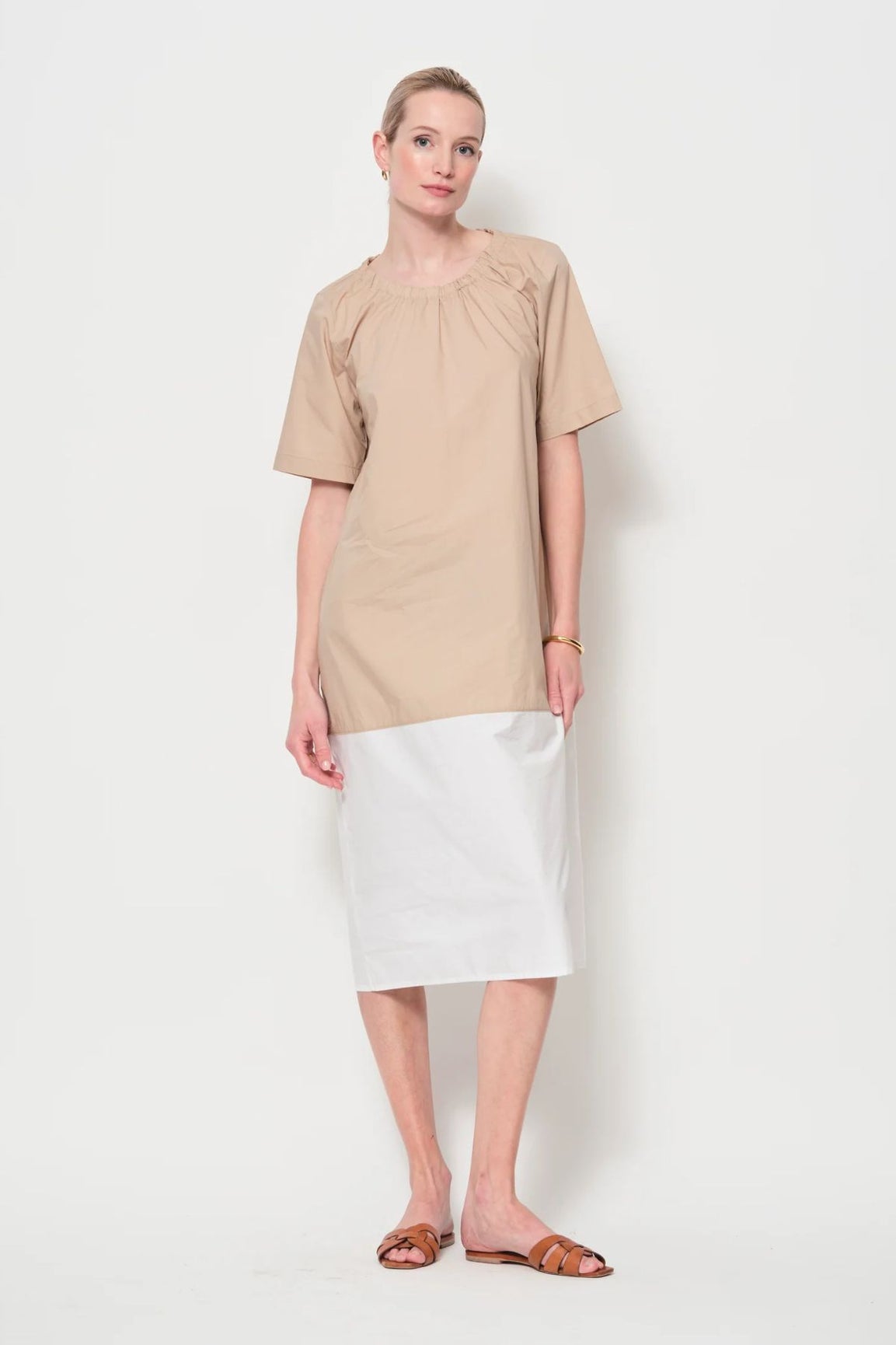 LaSalle puuvillamekko sand_white