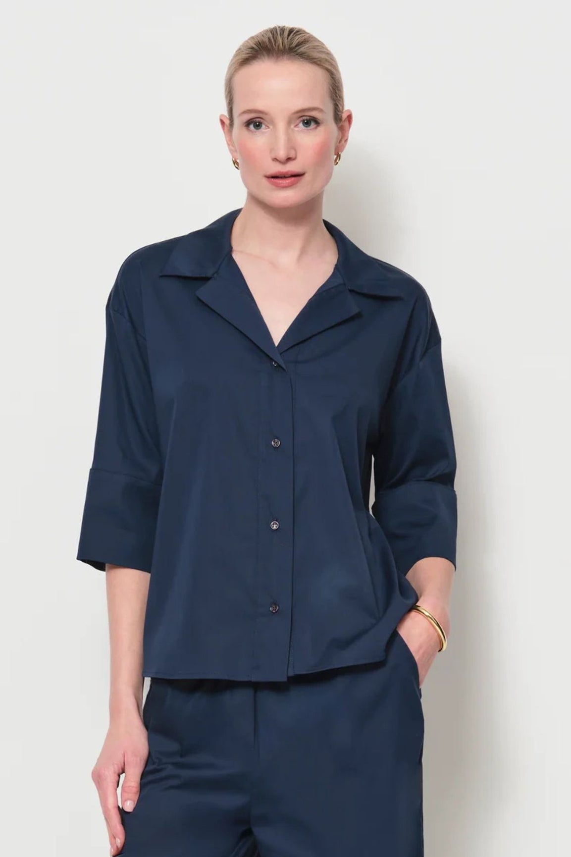 LaSalle puuvillapusero sininen