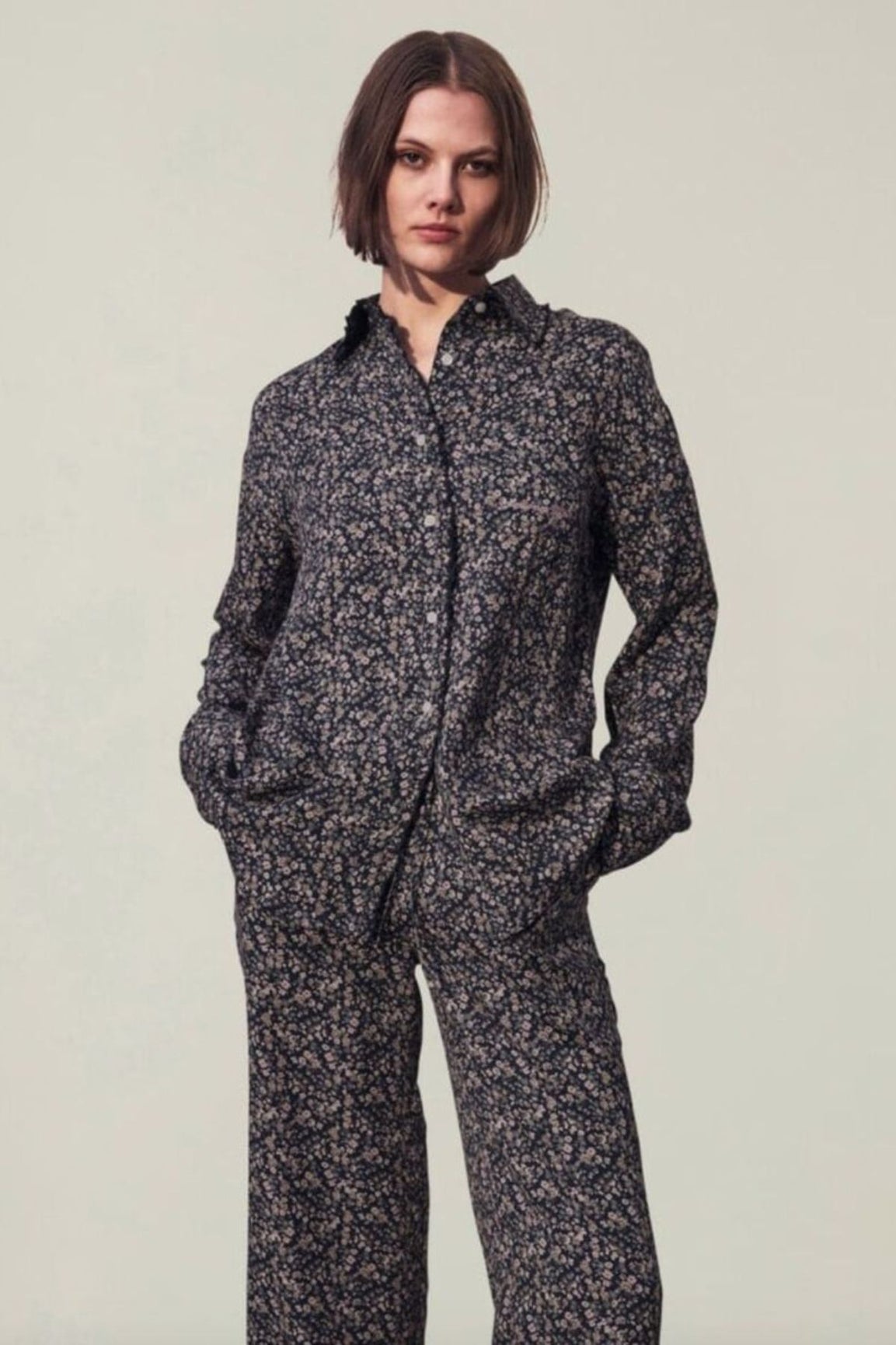 LEXINGTON Lori Lyocell Pajama Set flower print
